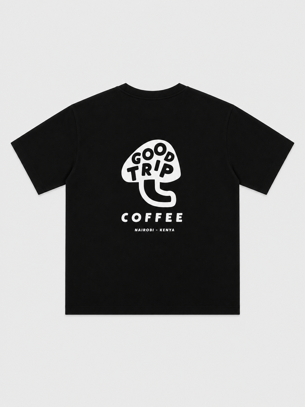 Good Trip Coffee Black T-Shirt with White Ink