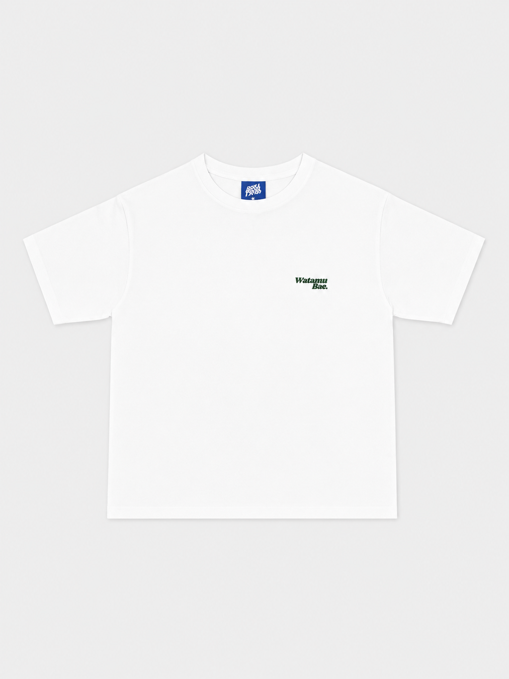 Watamu Bae White T-shirt with Green Ink