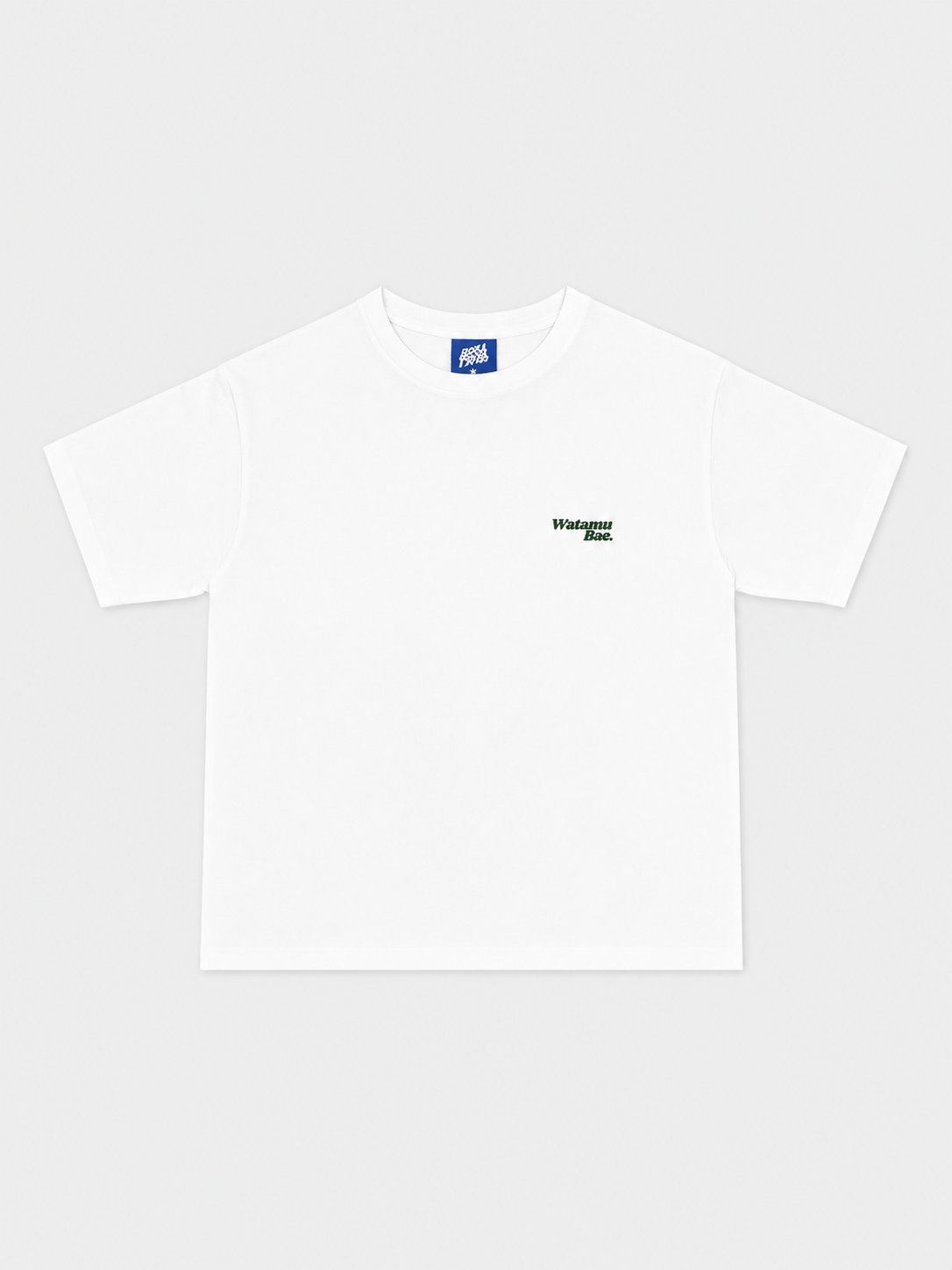 Watamu Bae White T-shirt with Green Ink