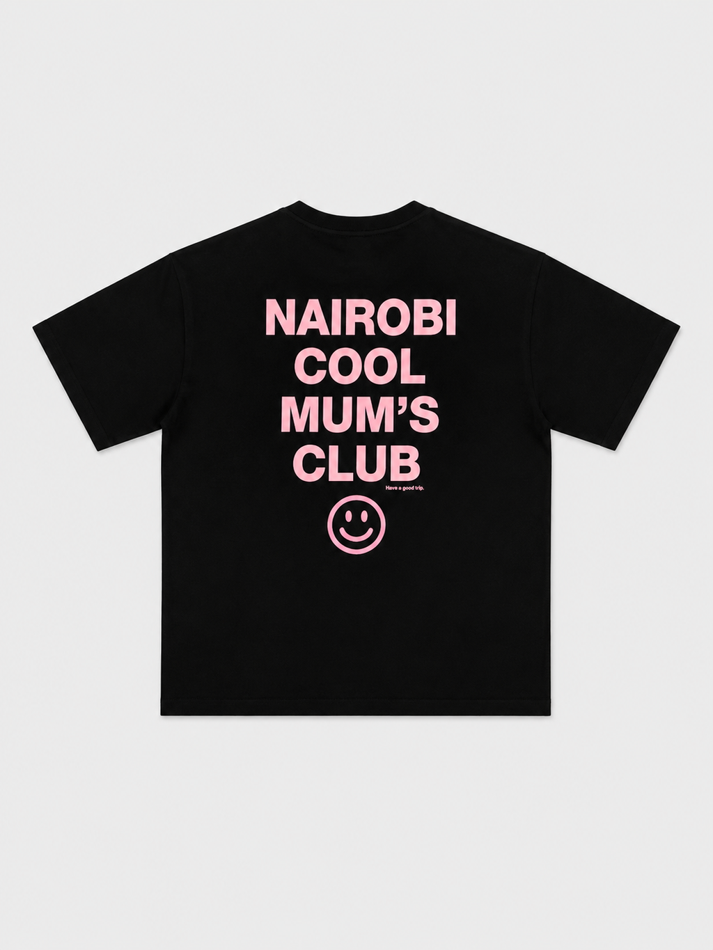 Nairobi Cool Mum's Club Black T-Shirt with Pink Ink