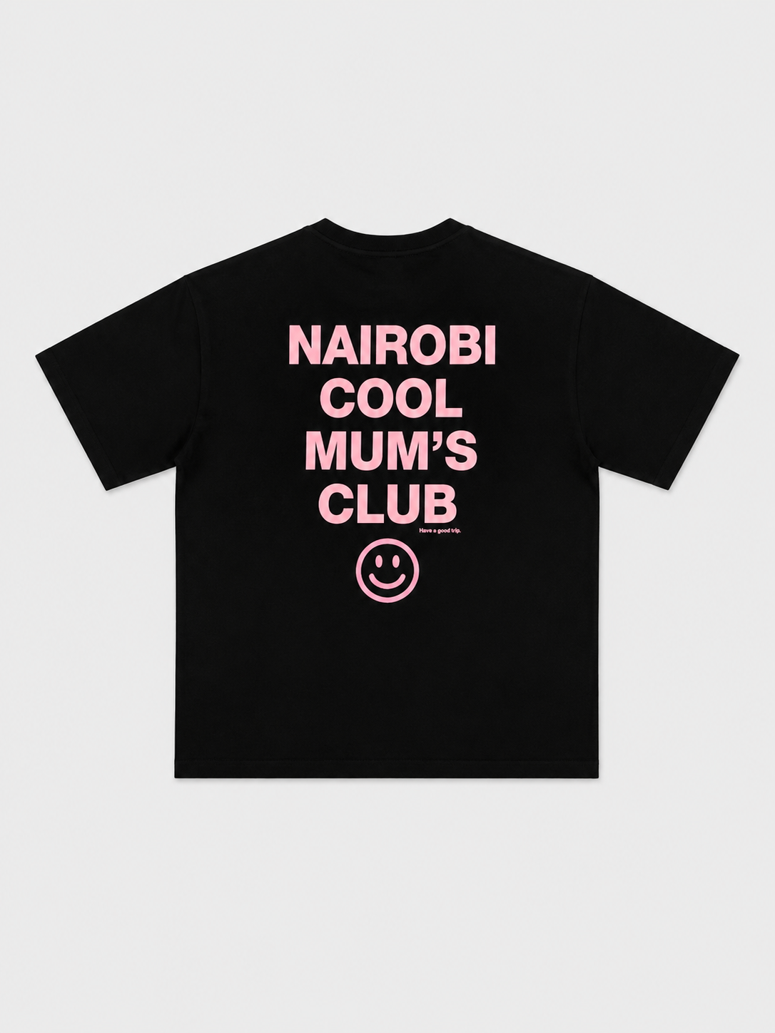 Nairobi Cool Mum's Club Black T-Shirt with Pink Ink