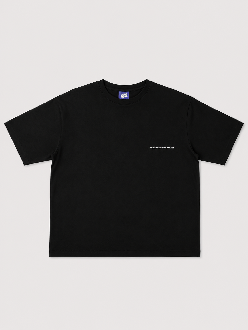 Tanzania Vibrations Black T-Shirt with White Ink