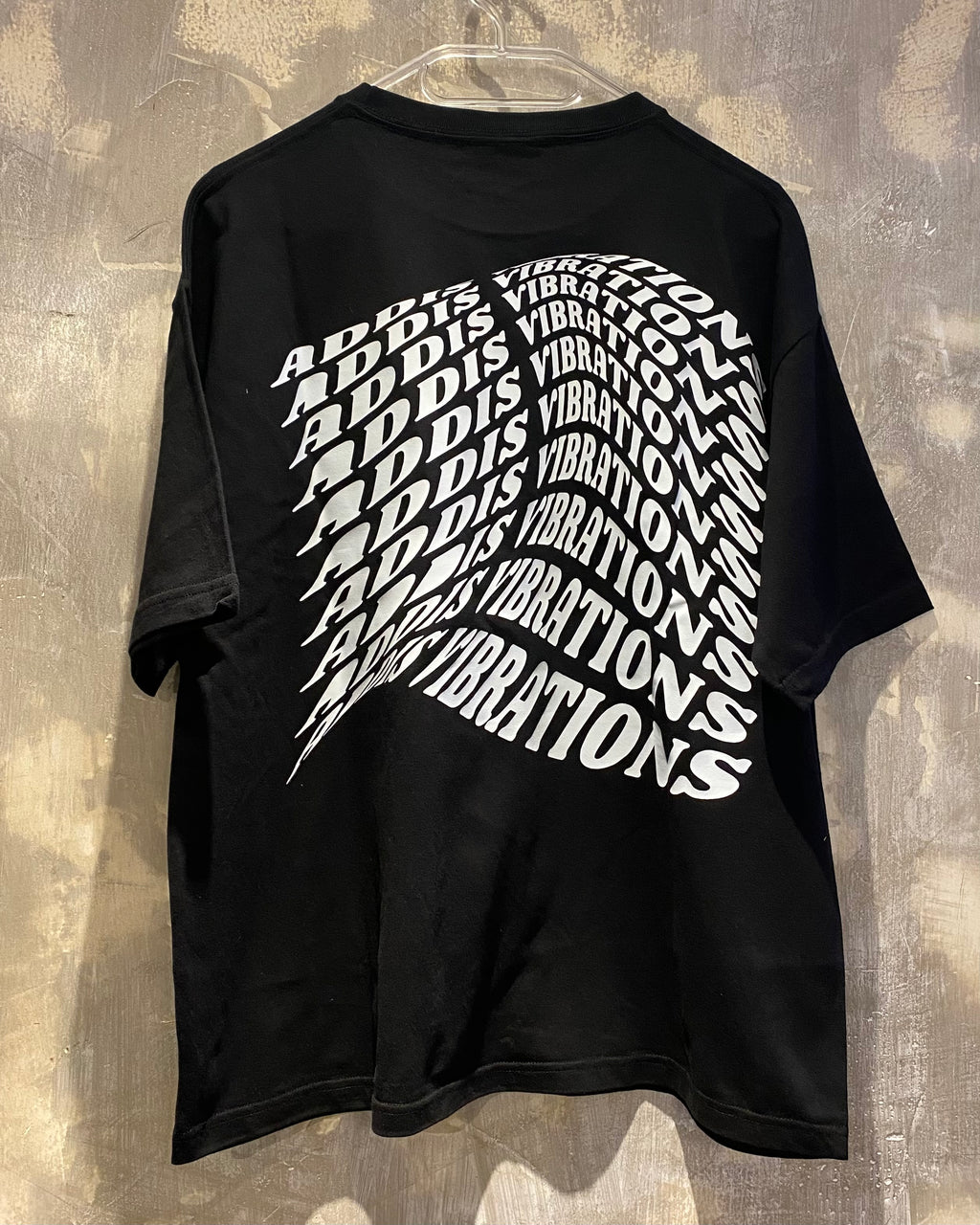 Addis Vibrations Black T-Shirt with White Ink