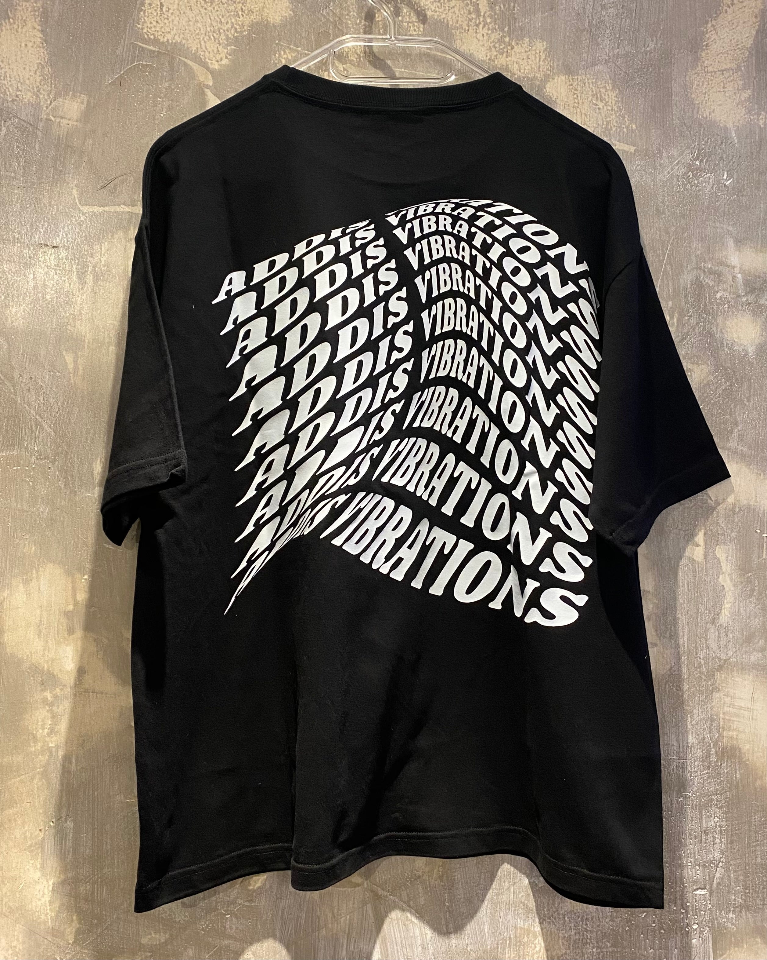 Addis Vibrations Black T-Shirt with White Ink
