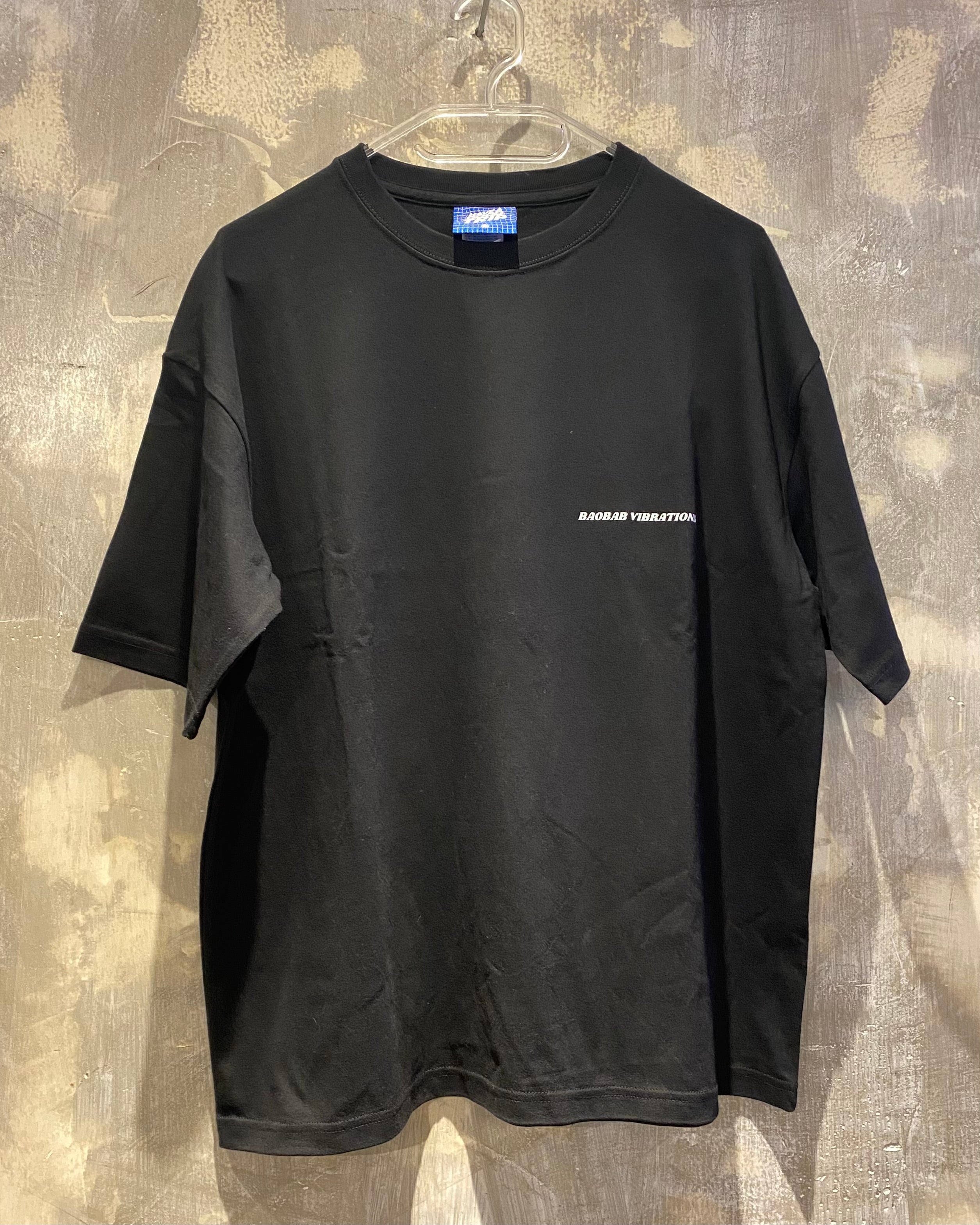 Baobab Vibrations Black T-Shirt with White Ink