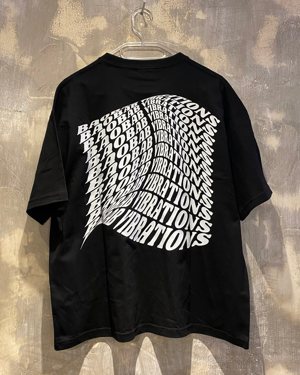 Baobab Vibrations Black T-Shirt with White Ink