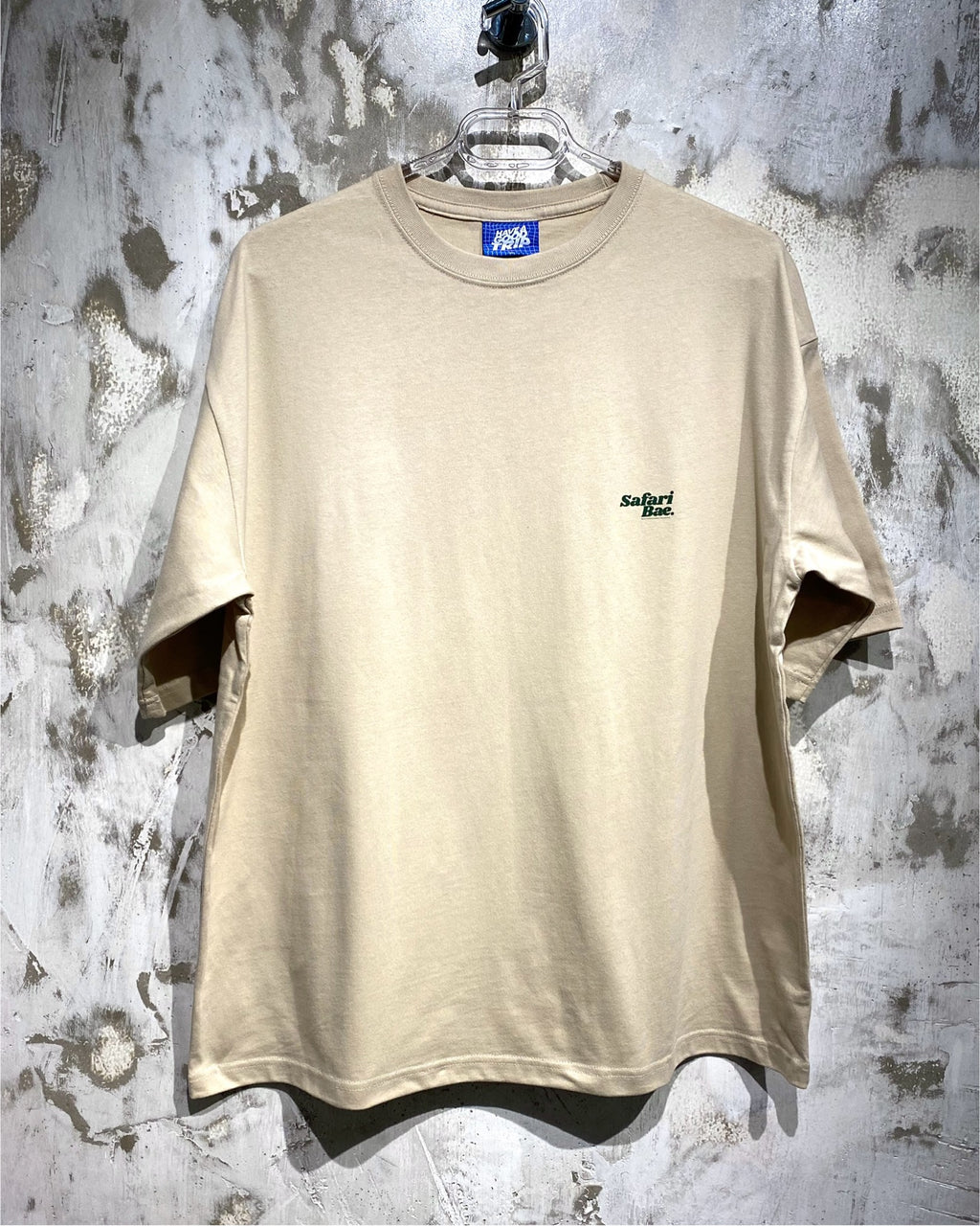 Safari Bae Beige T-Shirt with Green Ink