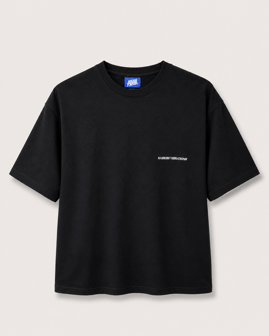 Nairobi Vibrations Black T-Shirt with White Ink