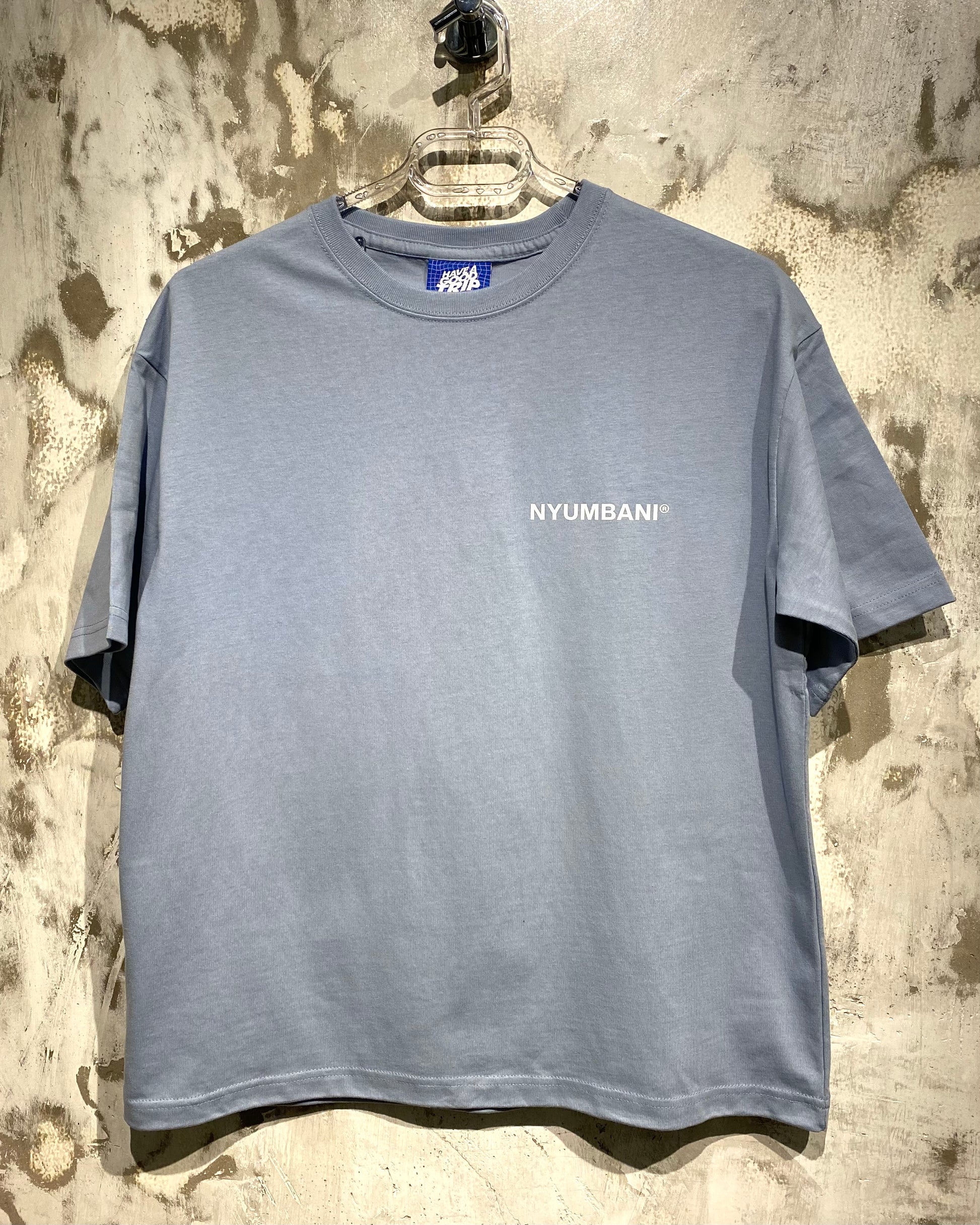 Nyumbani Blue T-Shirt with White Ink