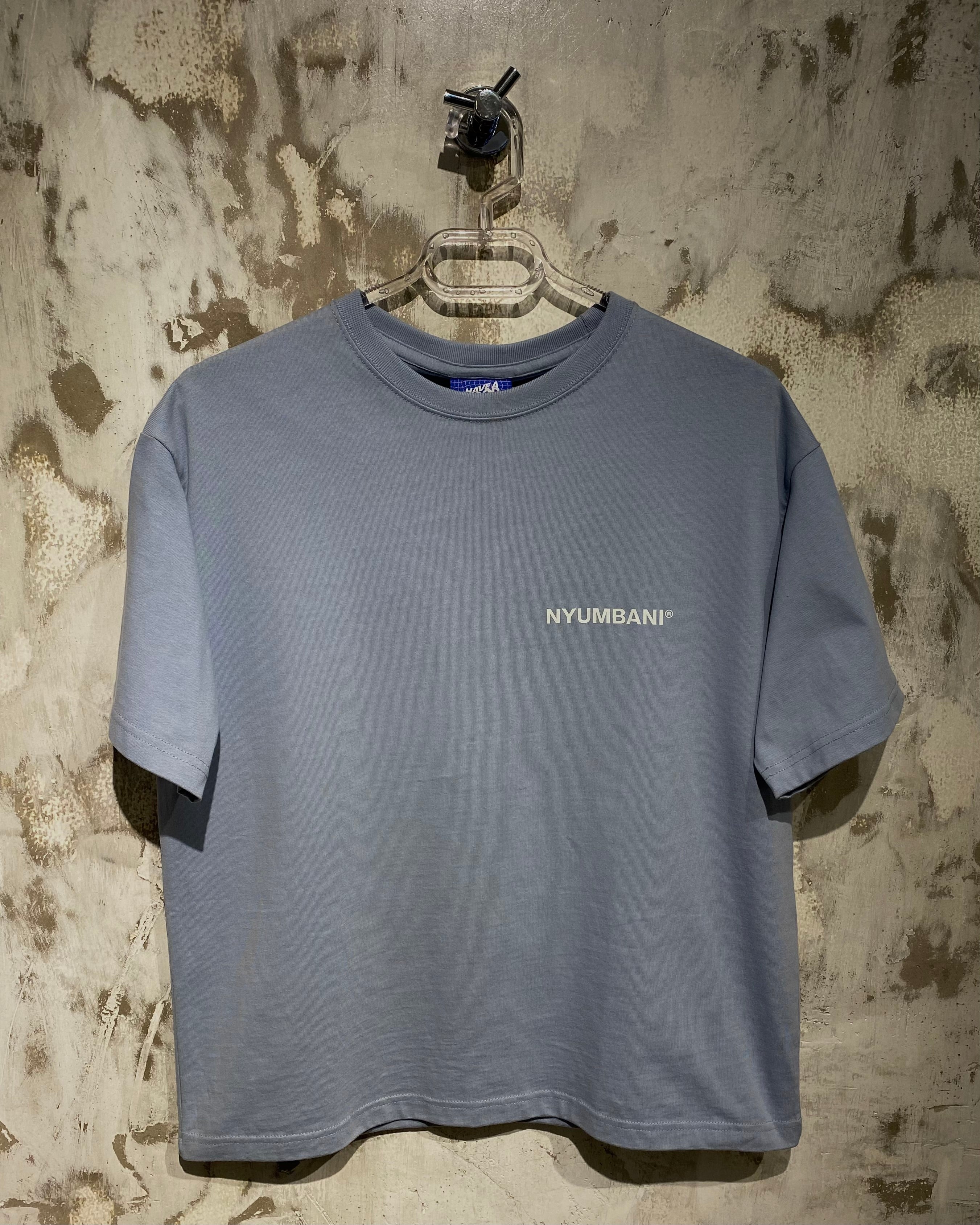 Nyumbani Blue T-Shirt with White Ink