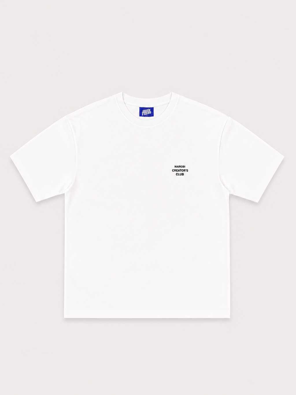 Nairobi Unhinged White T-Shirt with Black ink