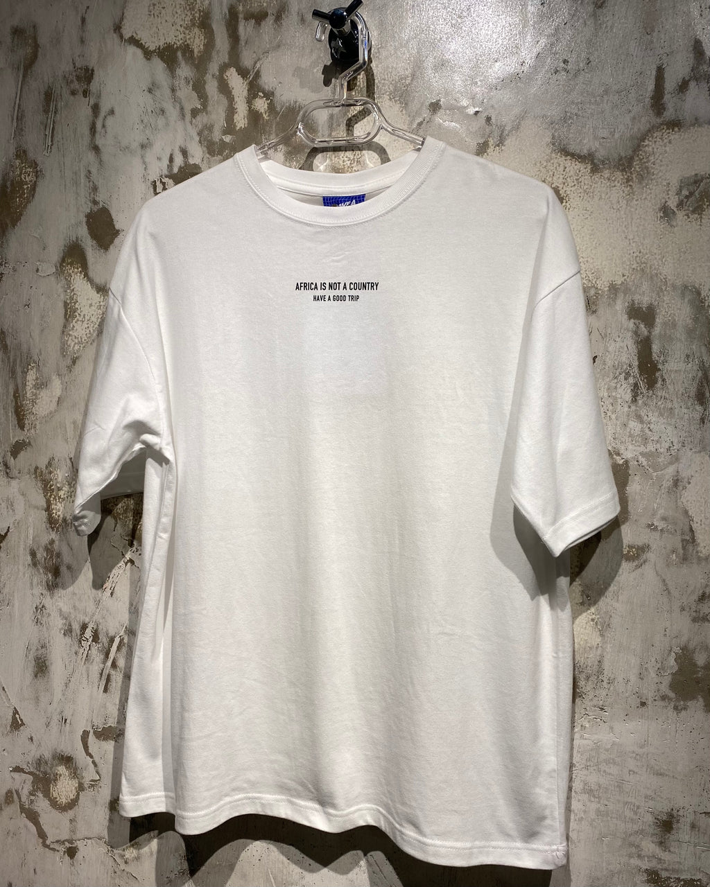 Africa Is Not A Country White T-Shirt with Black Ink Front