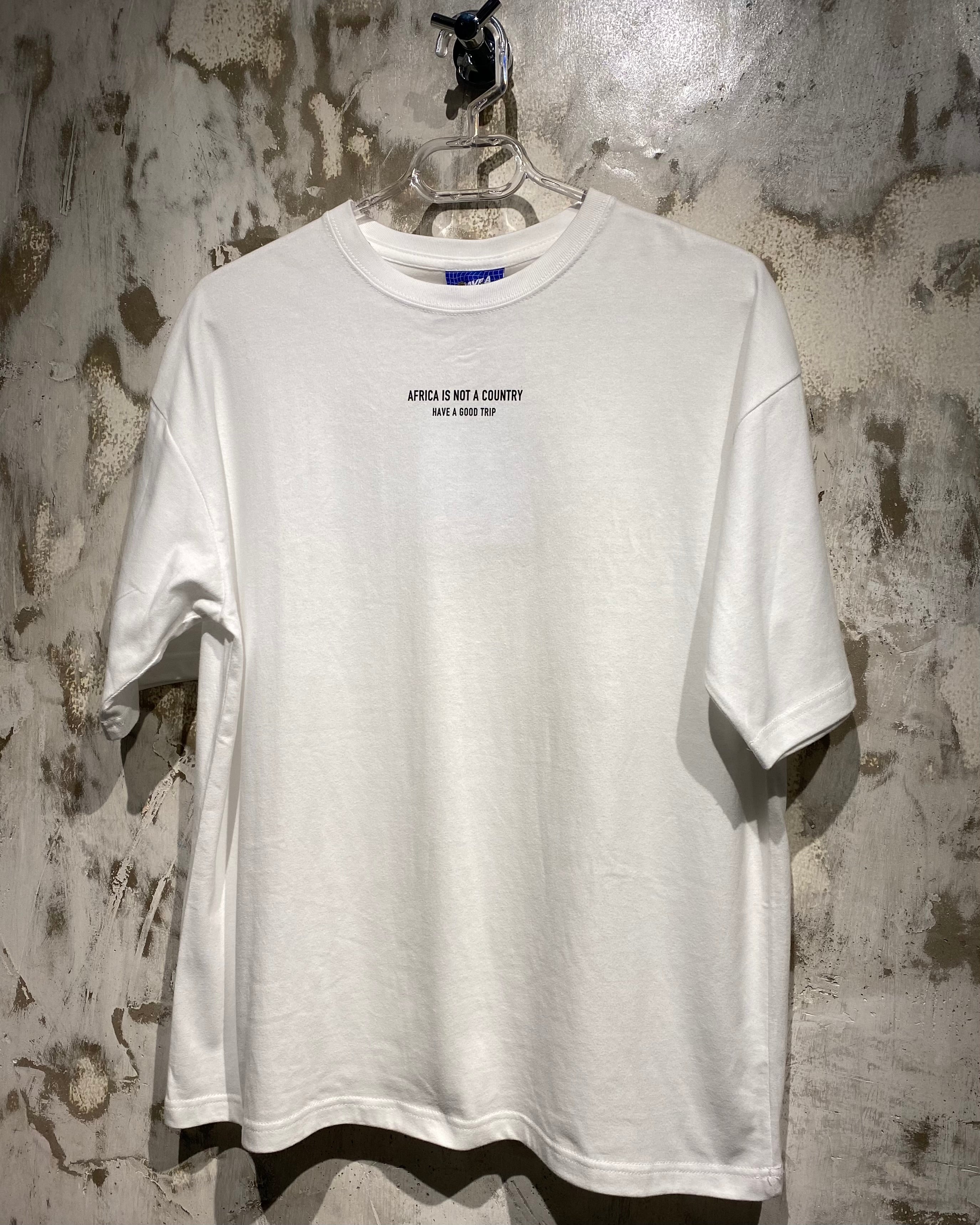 Africa Is Not A Country White T-Shirt with Black Ink Front