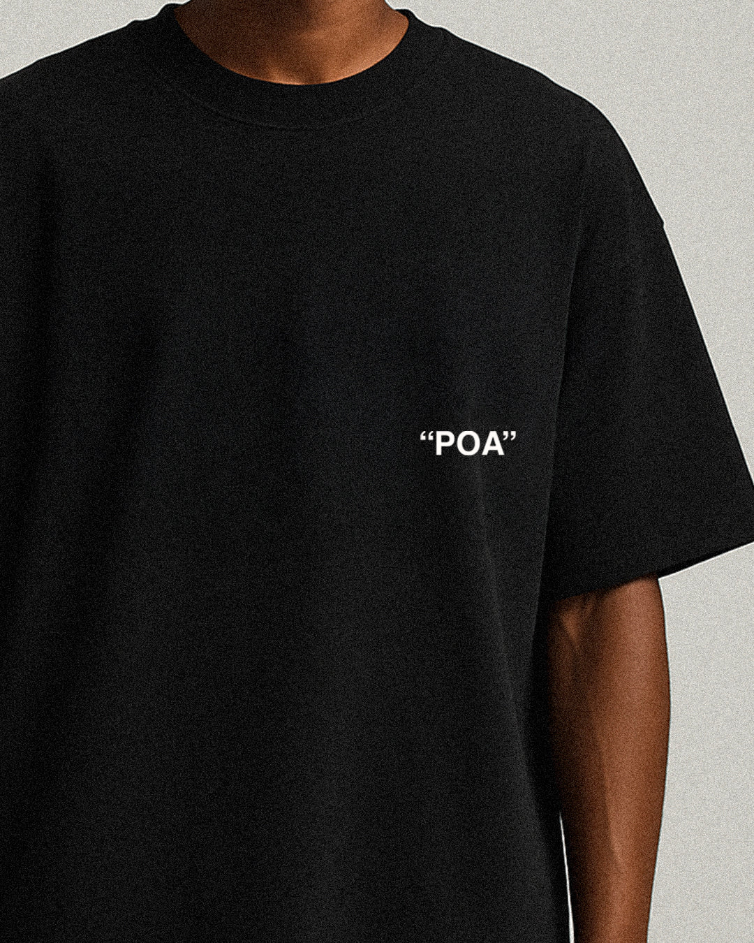 "POA" Power of Africa Black T-shirt with White Ink
