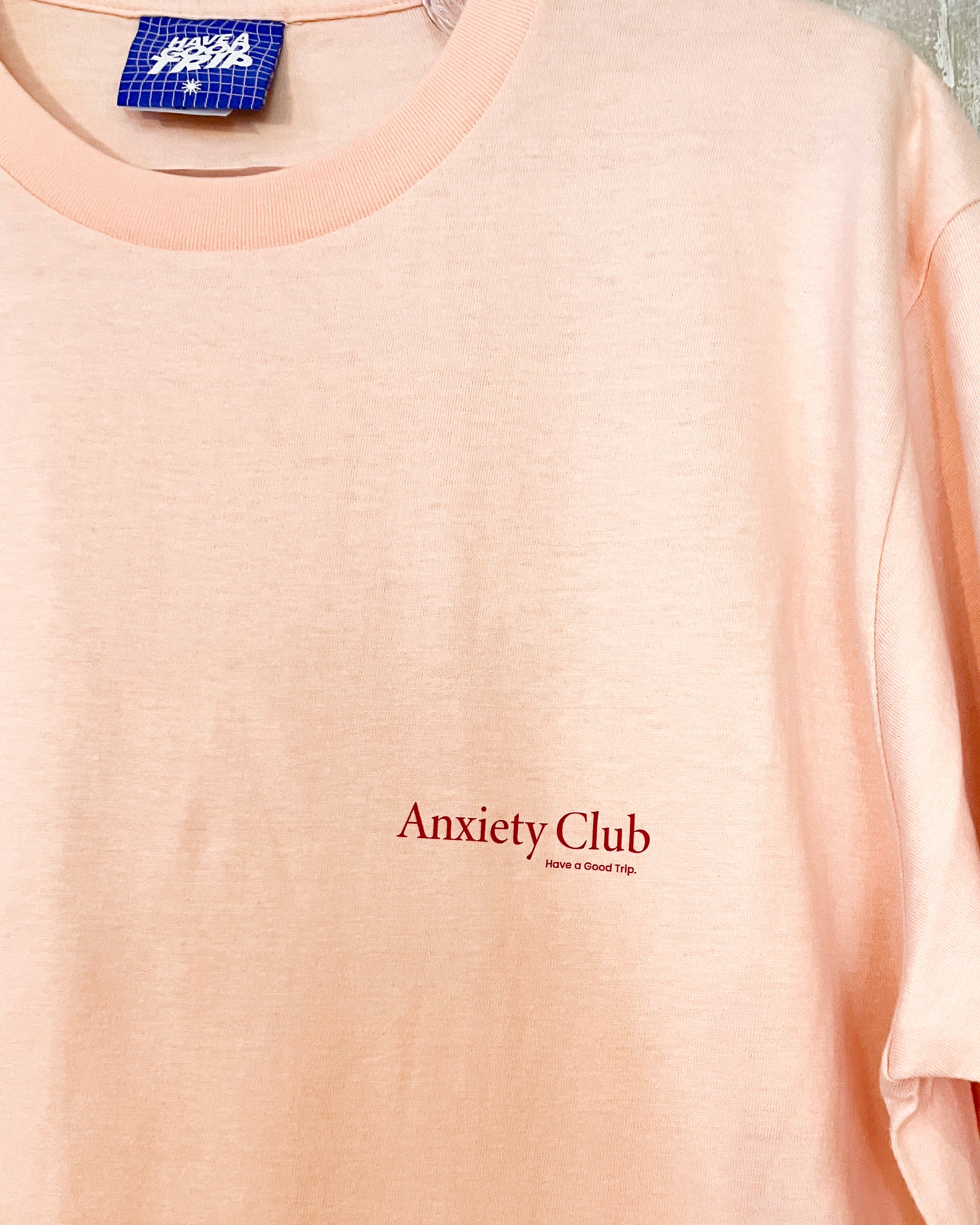 Nairobi Anxiety Club Pink T-Shirt Front & Back In Red Ink