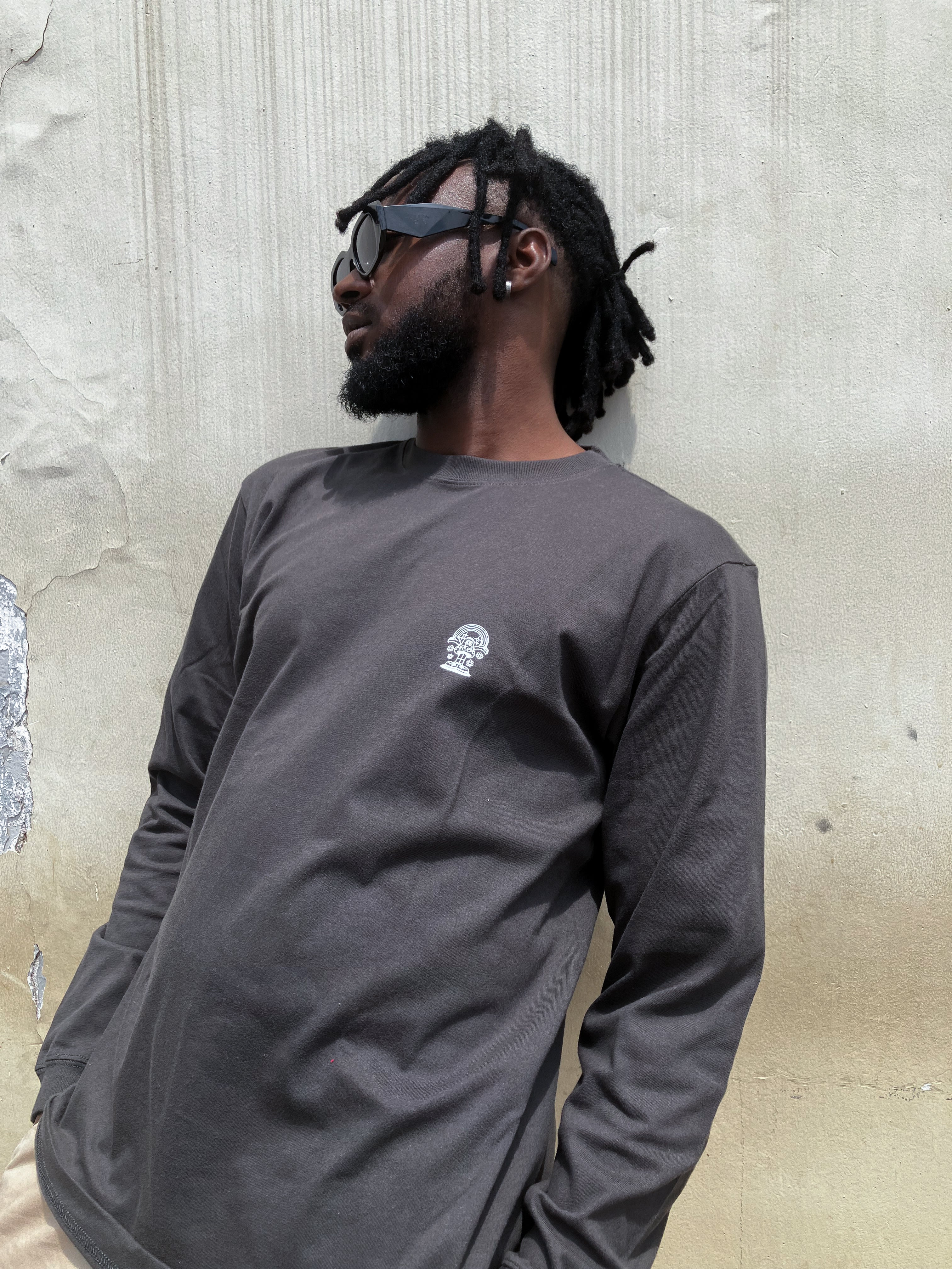 Have A Good Trip Mushroom Logo Black Long Sleeved Shirt