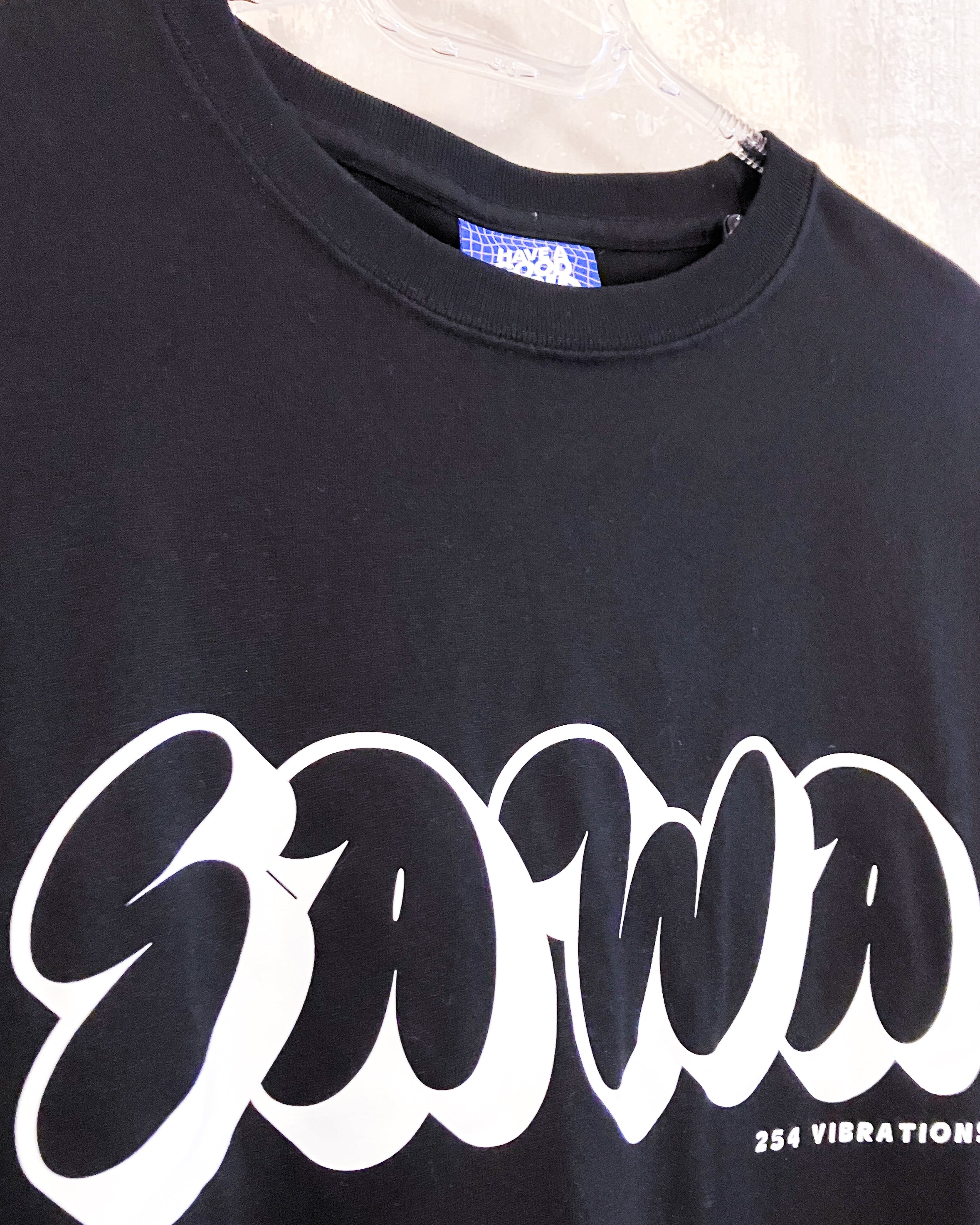 Sawa Black T-Shirt with White Ink
