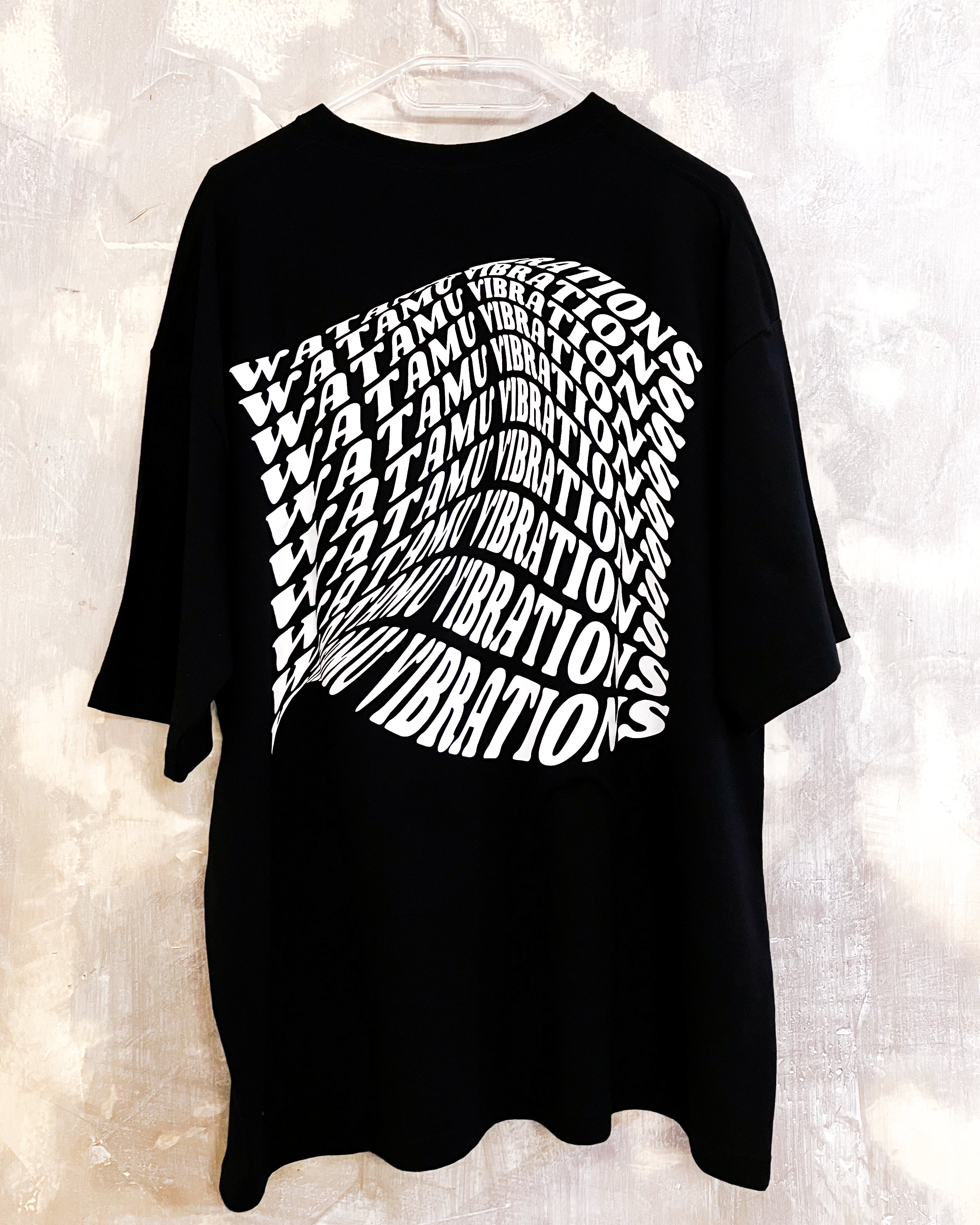 Watamu Vibrations Black T-Shirt with White Ink