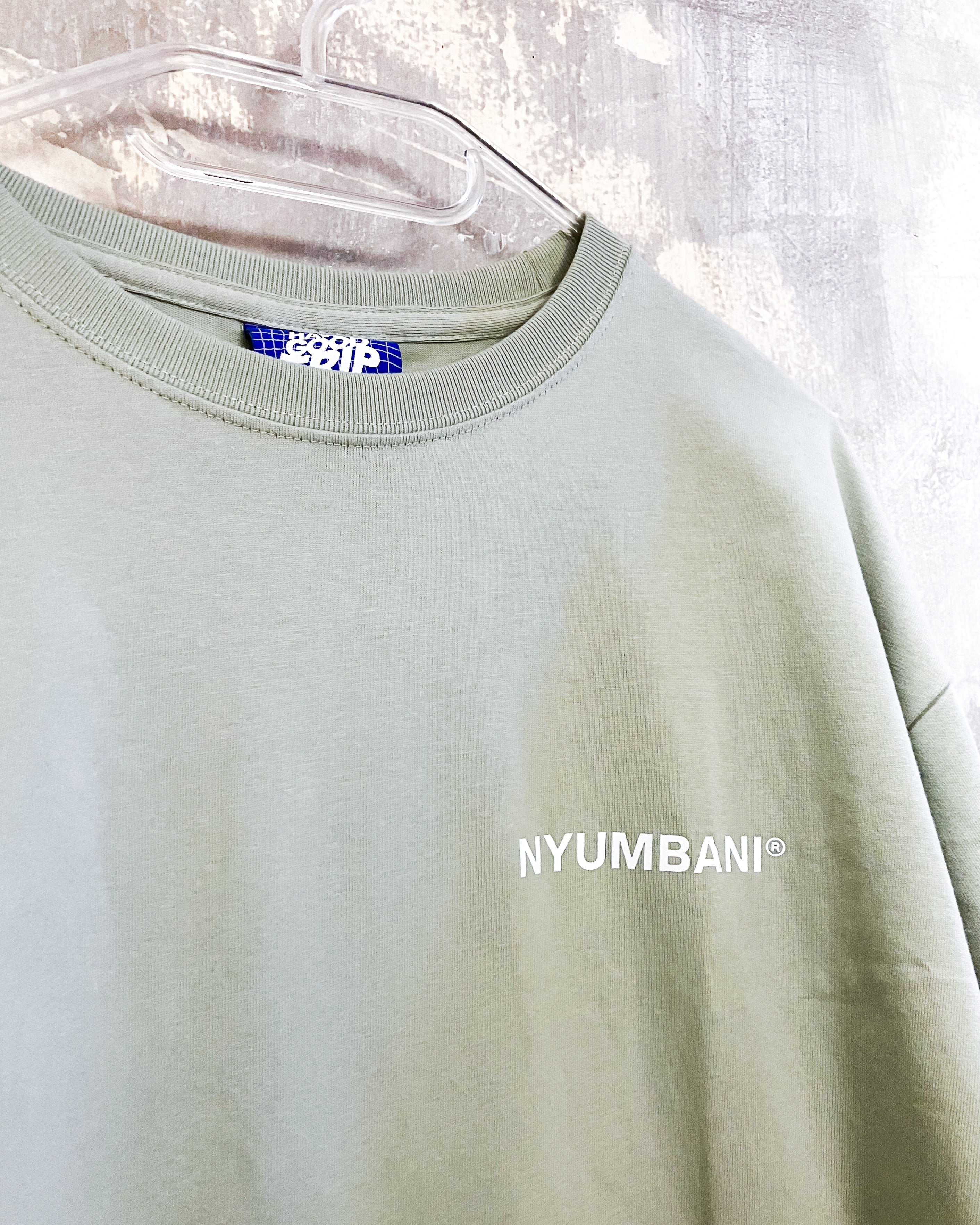 Nyumbani Sage T-Shirt with White Ink