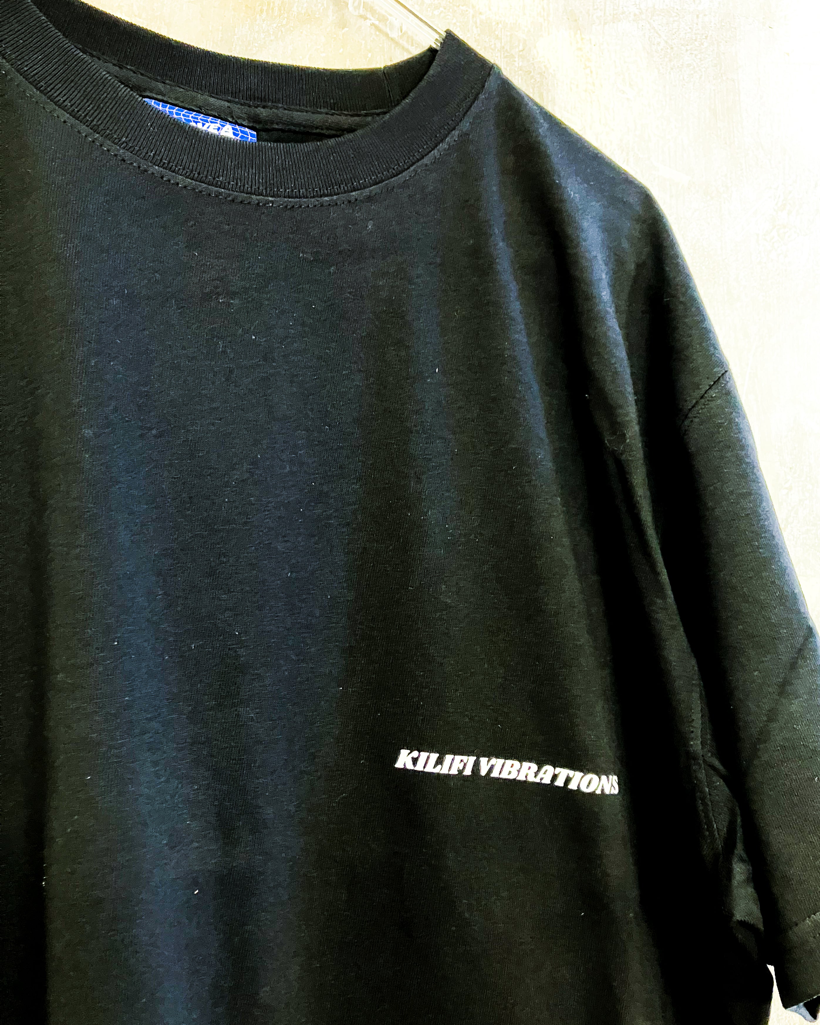Kilifi Vibrations Black T-Shirt with White Ink