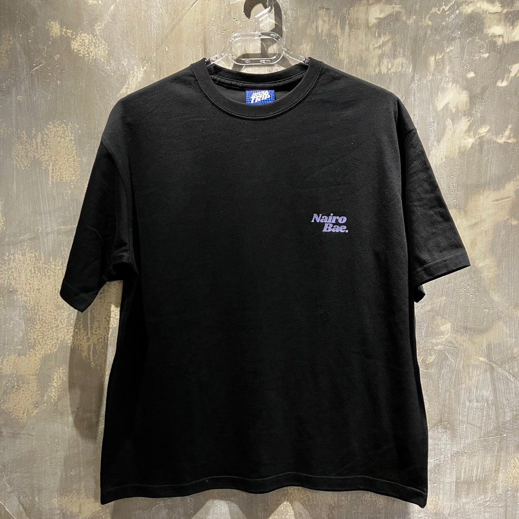 Nairobae Black T-Shirt with Purple ink