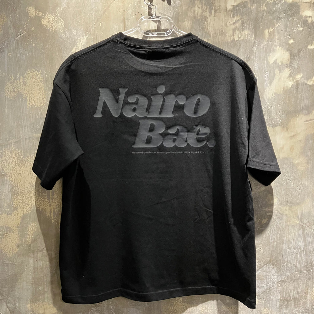 Nairobae Black T-Shirt With Black Ink