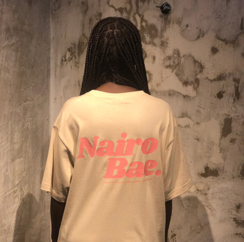 Nairobae Beige T-Shirt Peach Ink