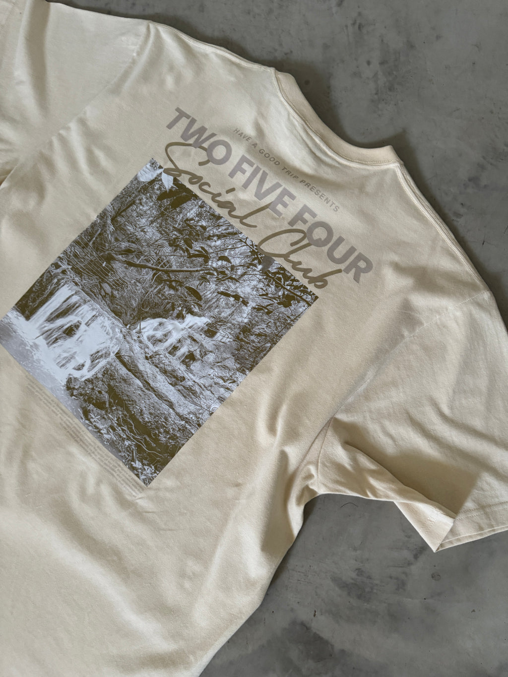 Two Five Four Social Club Natural T-Shirt with Karura Forest Print