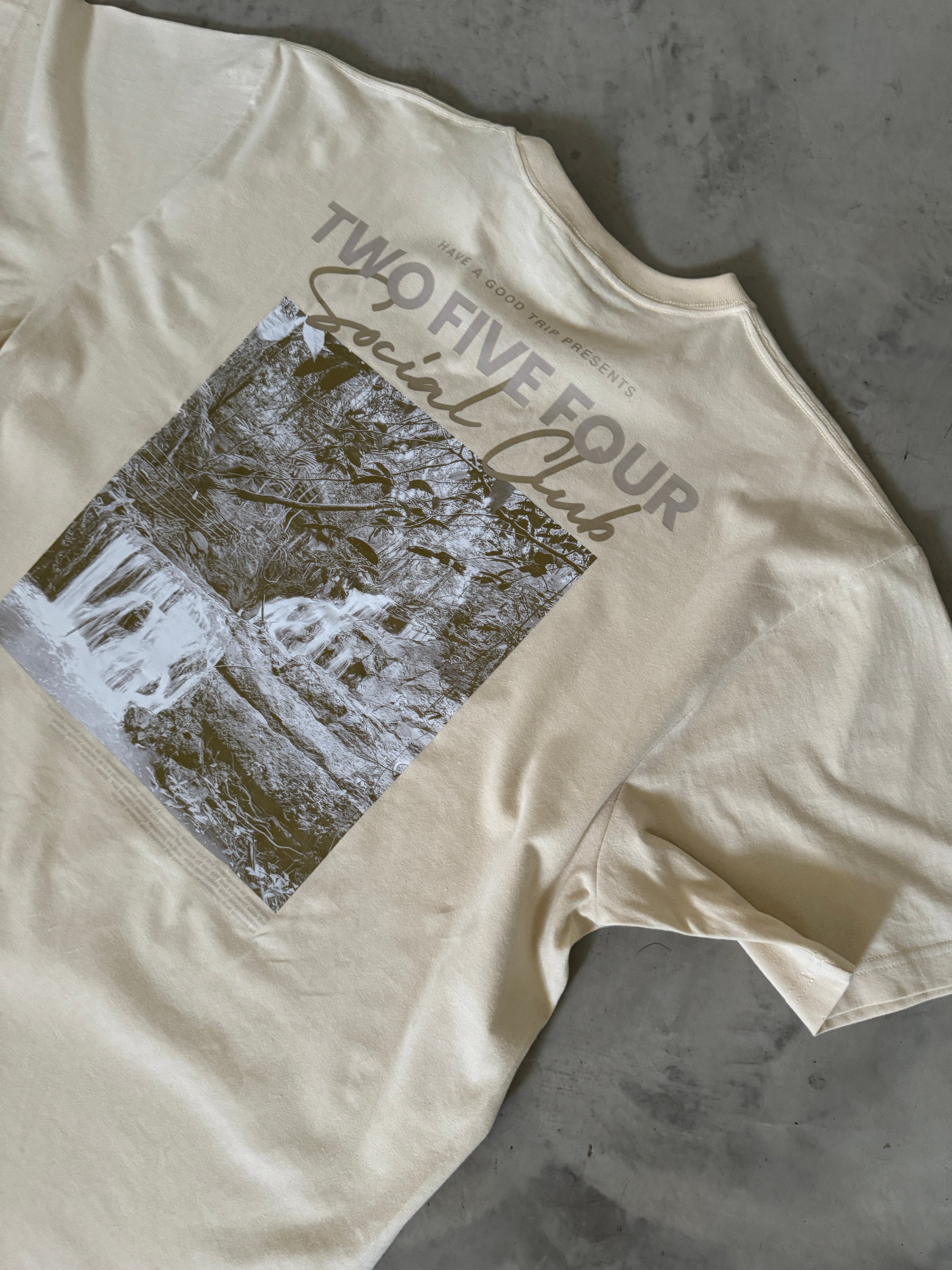 Two Five Four Social Club Natural T-Shirt with Karura Forest Print