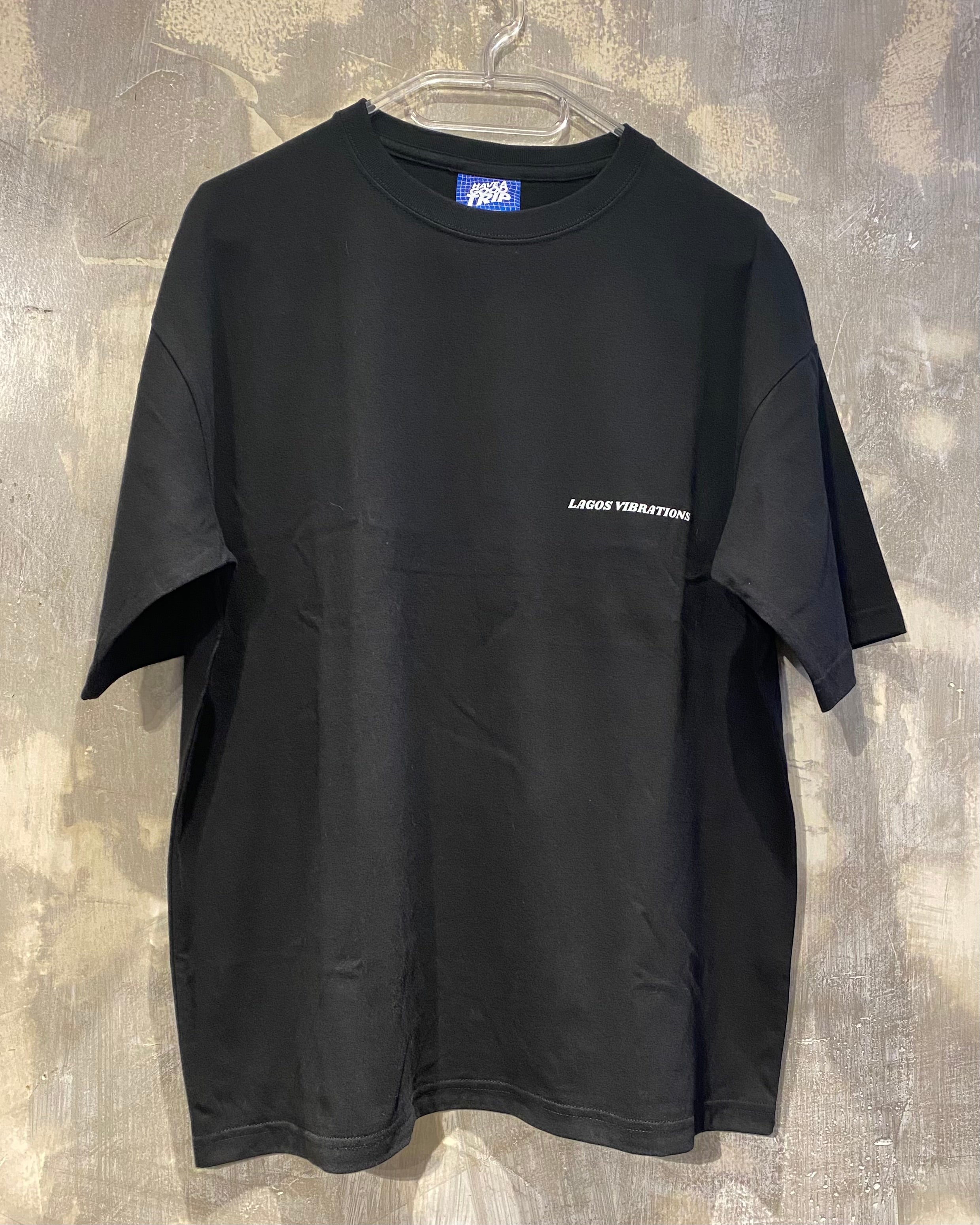 Lagos Vibrations Black T-Shirt with White Ink