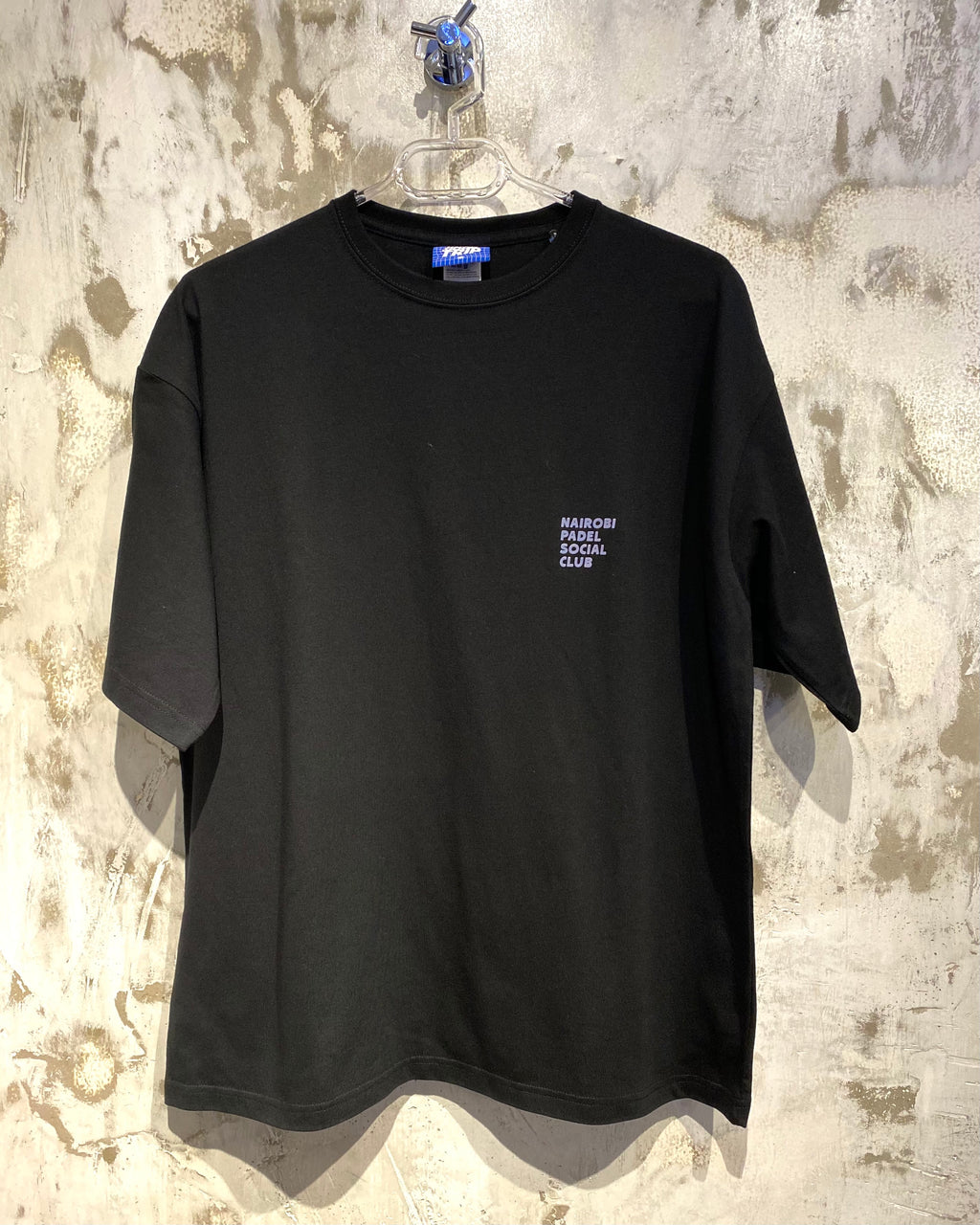 Padel Social Club Black T-Shirt with Purple Ink