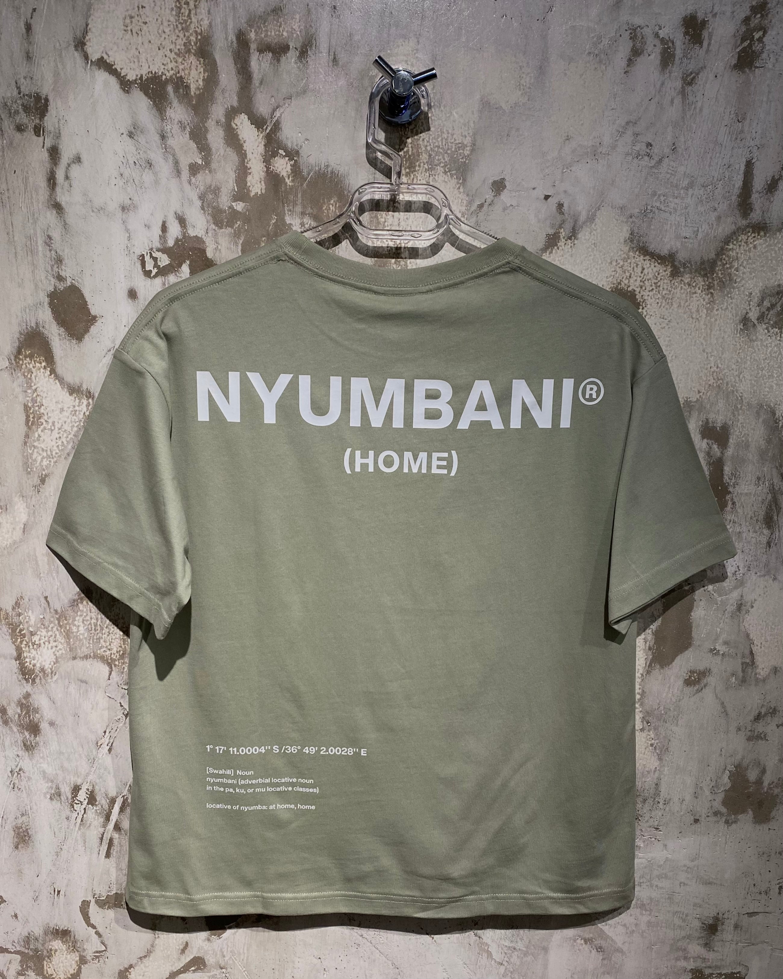 Nyumbani Sage T-Shirt with White Ink