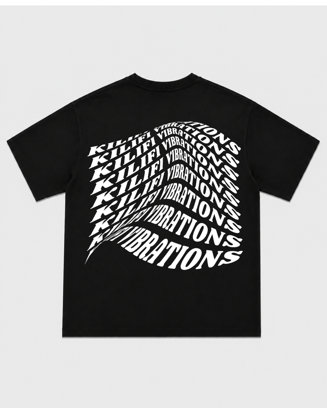Kilifi Vibrations Black T-Shirt with White Ink
