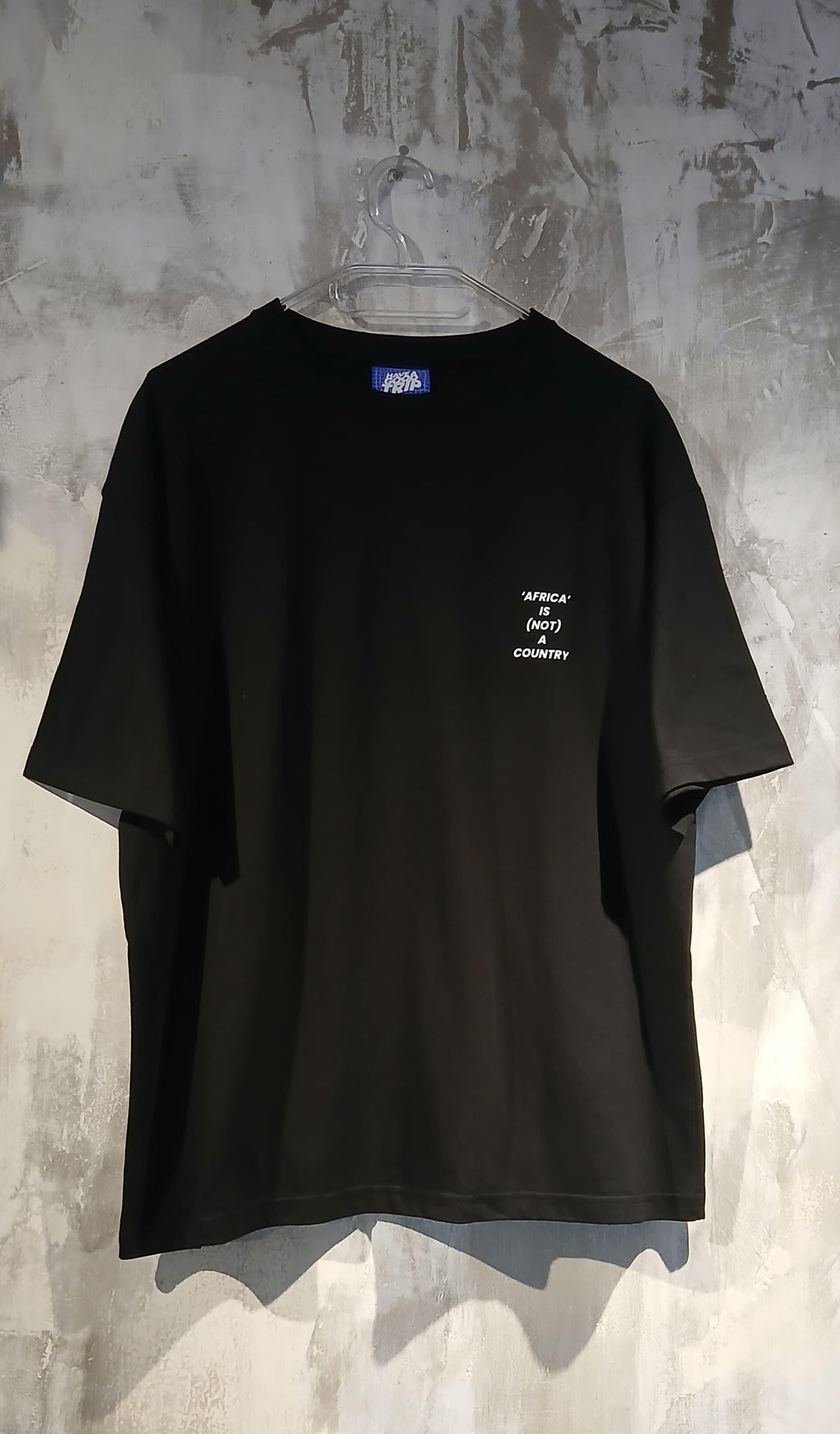 Africa Is Not A Country Black T-Shirt With Black Ink