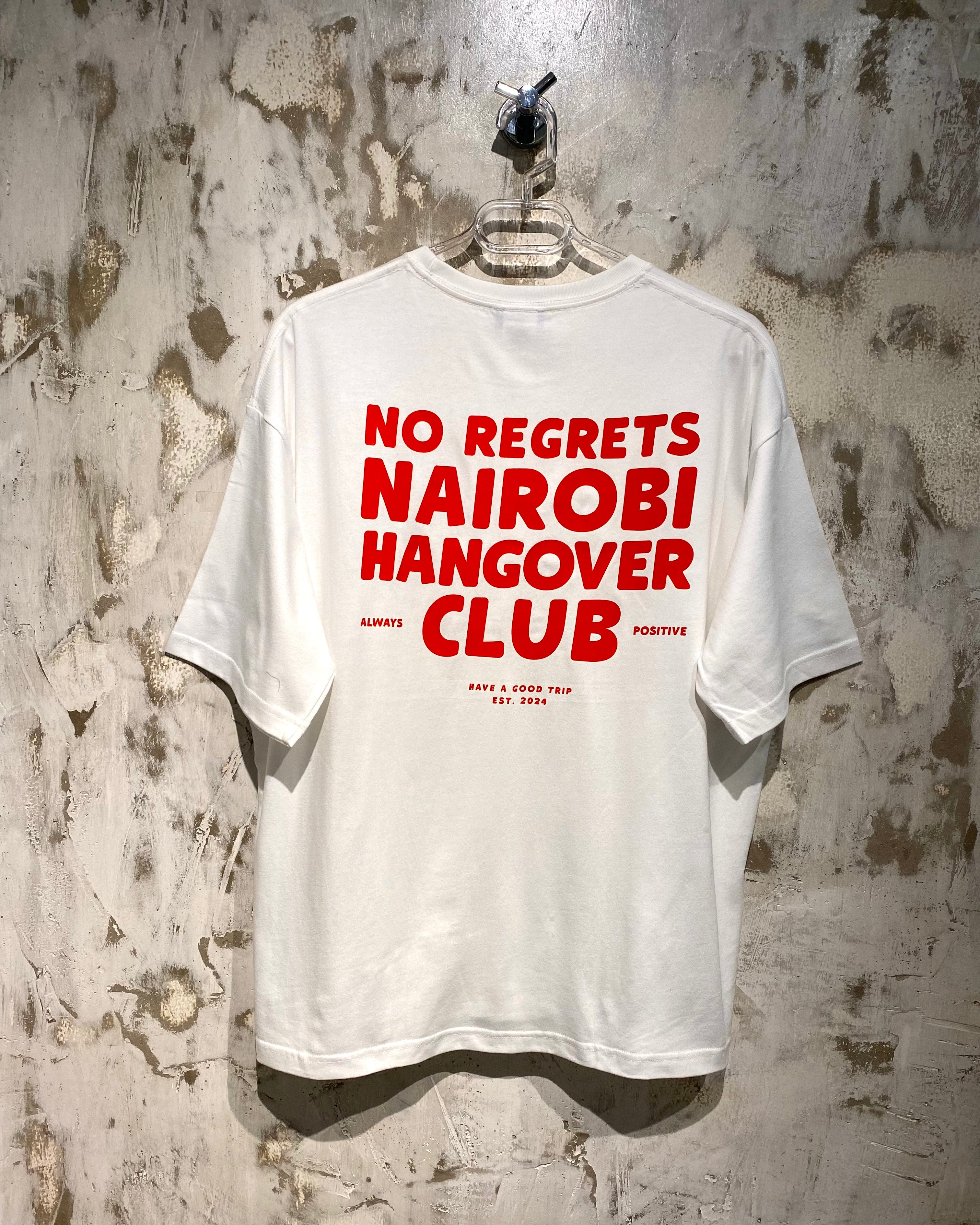Hangover Club White T-Shirt with Red Ink