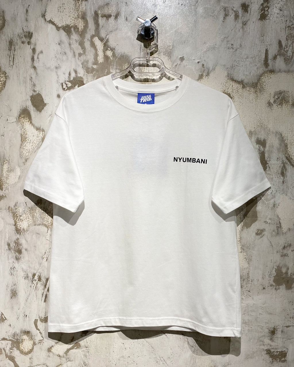 NYUMBANI White T-Shirt with Black Ink