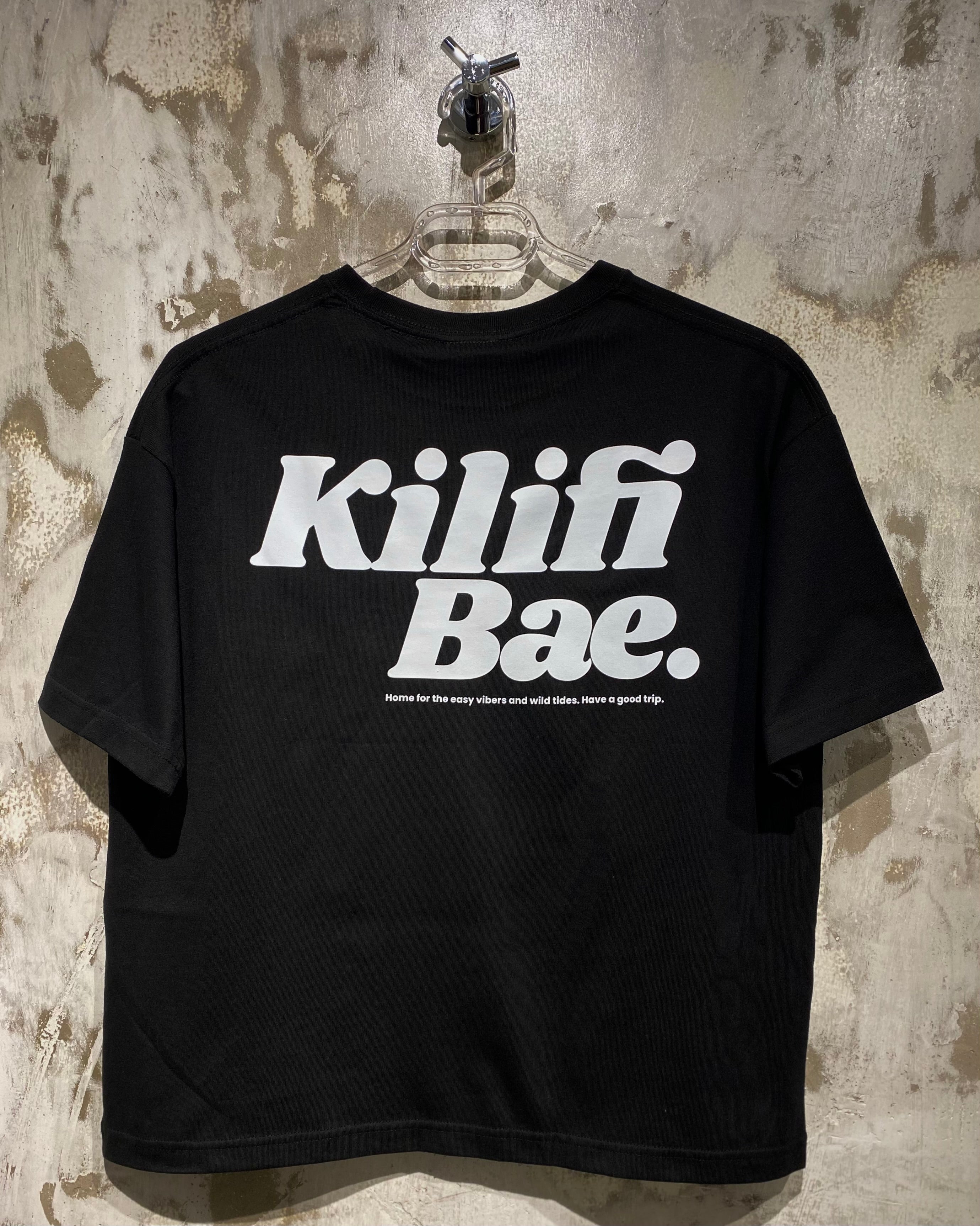 Kilifi Bae Black T-Shirt with White Ink