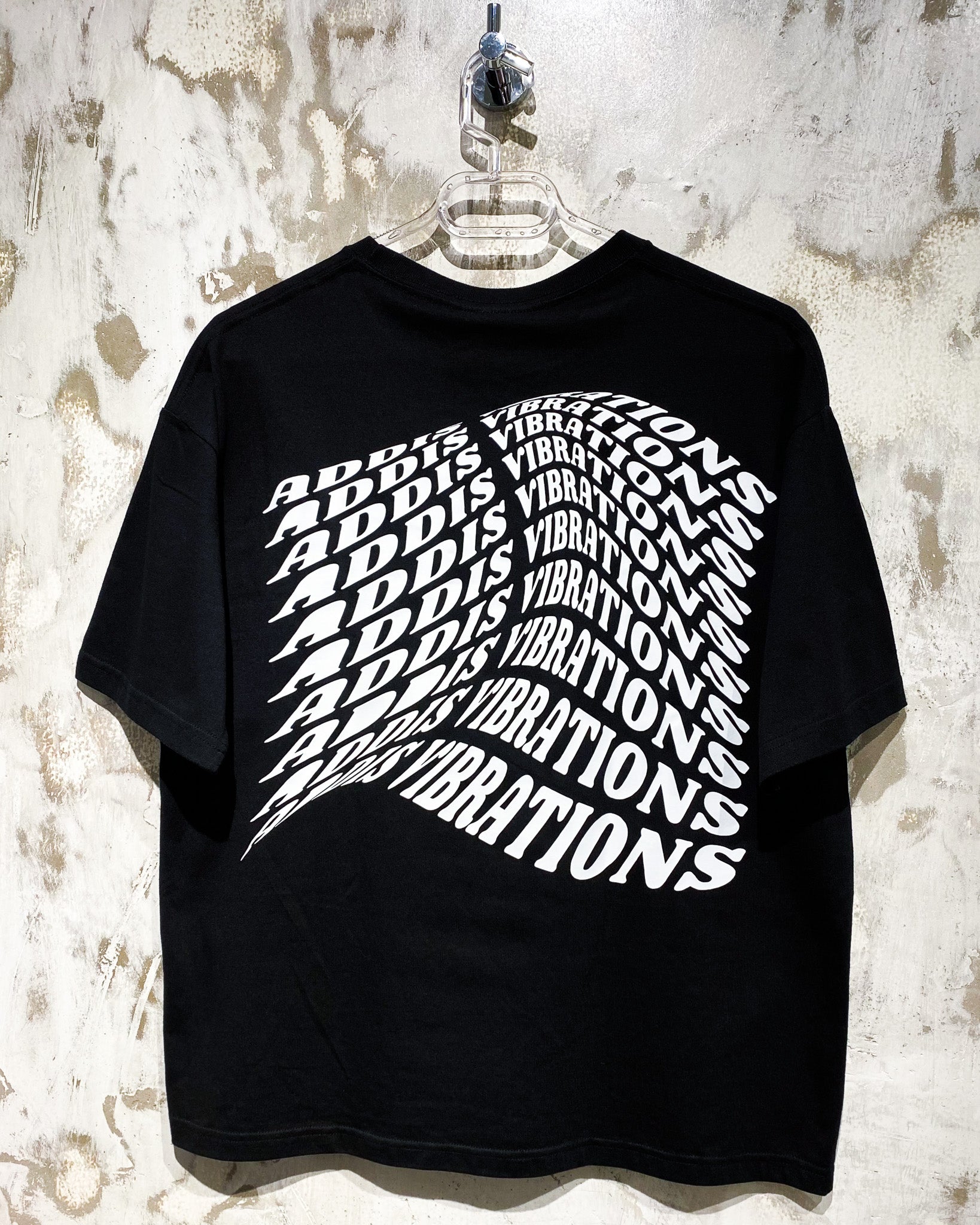 Addis Vibrations Black T-Shirt with White Ink