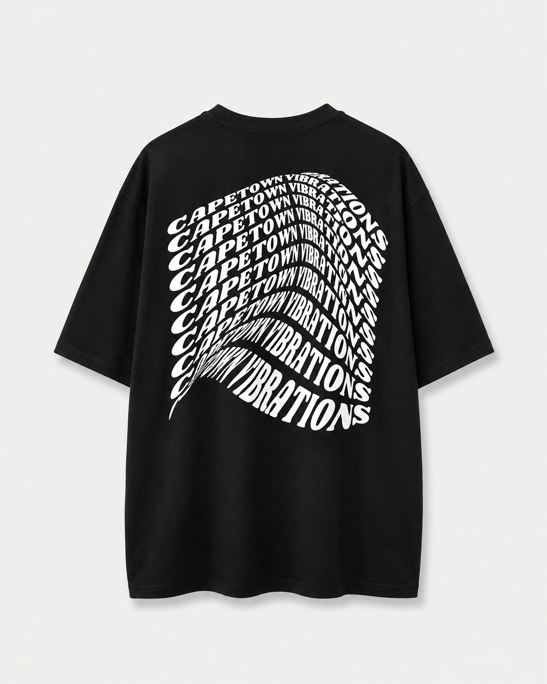 Cape Town Vibrations Black T-Shirt with White Ink