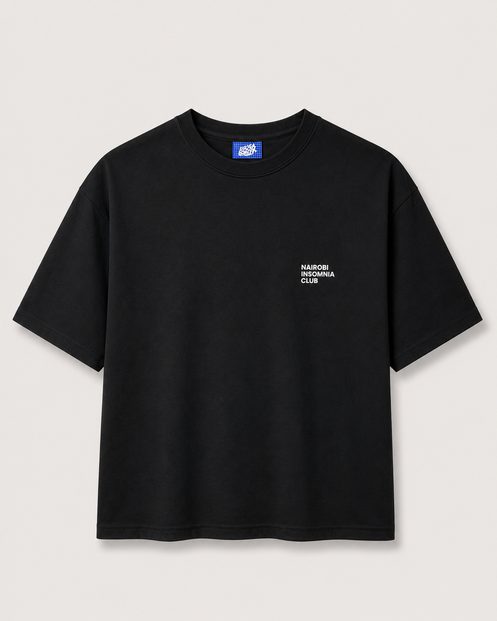 Nairobi Insomnia Club Black T-Shirt with White Ink