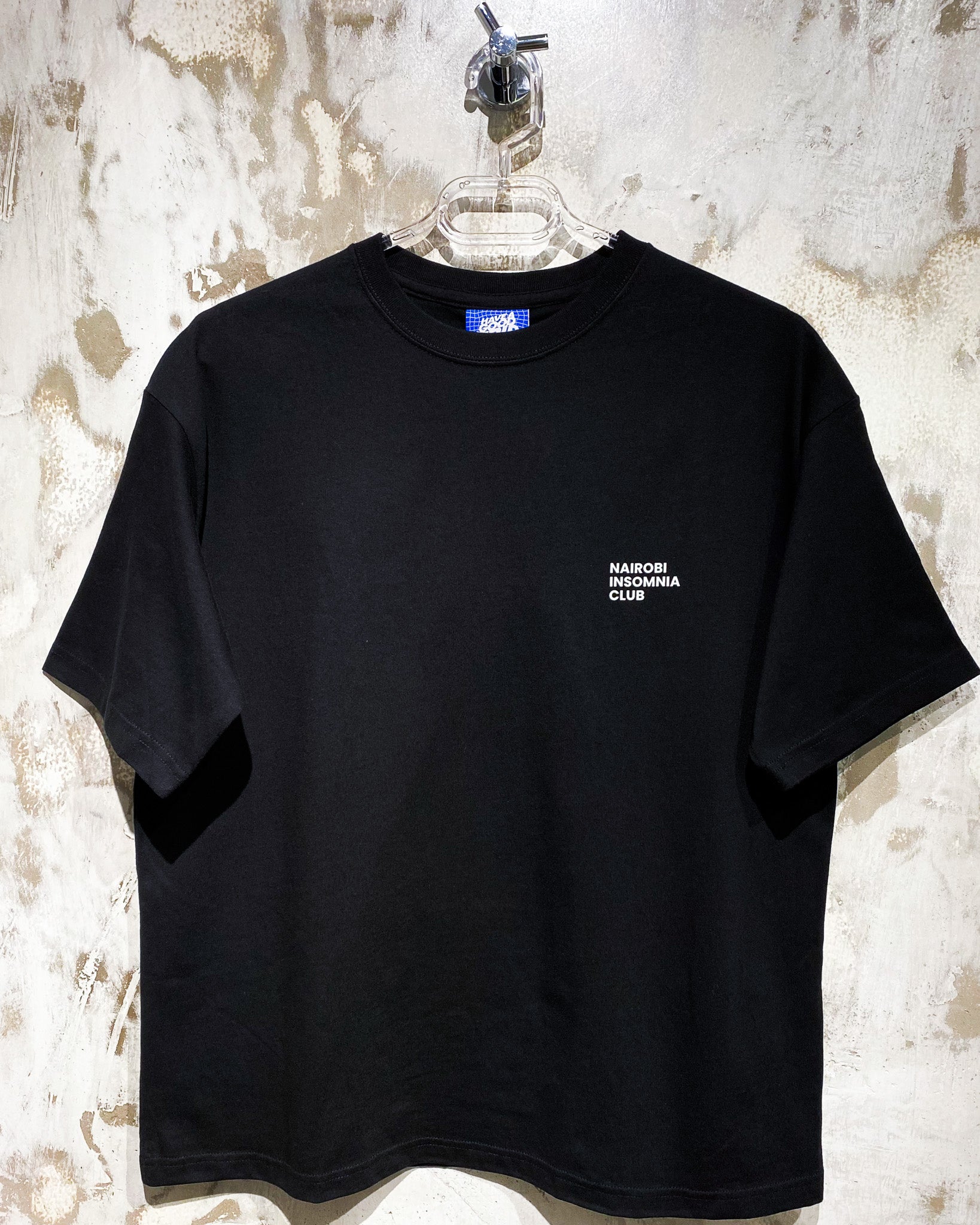 Nairobi Insomnia Club Black T-Shirt with White Ink