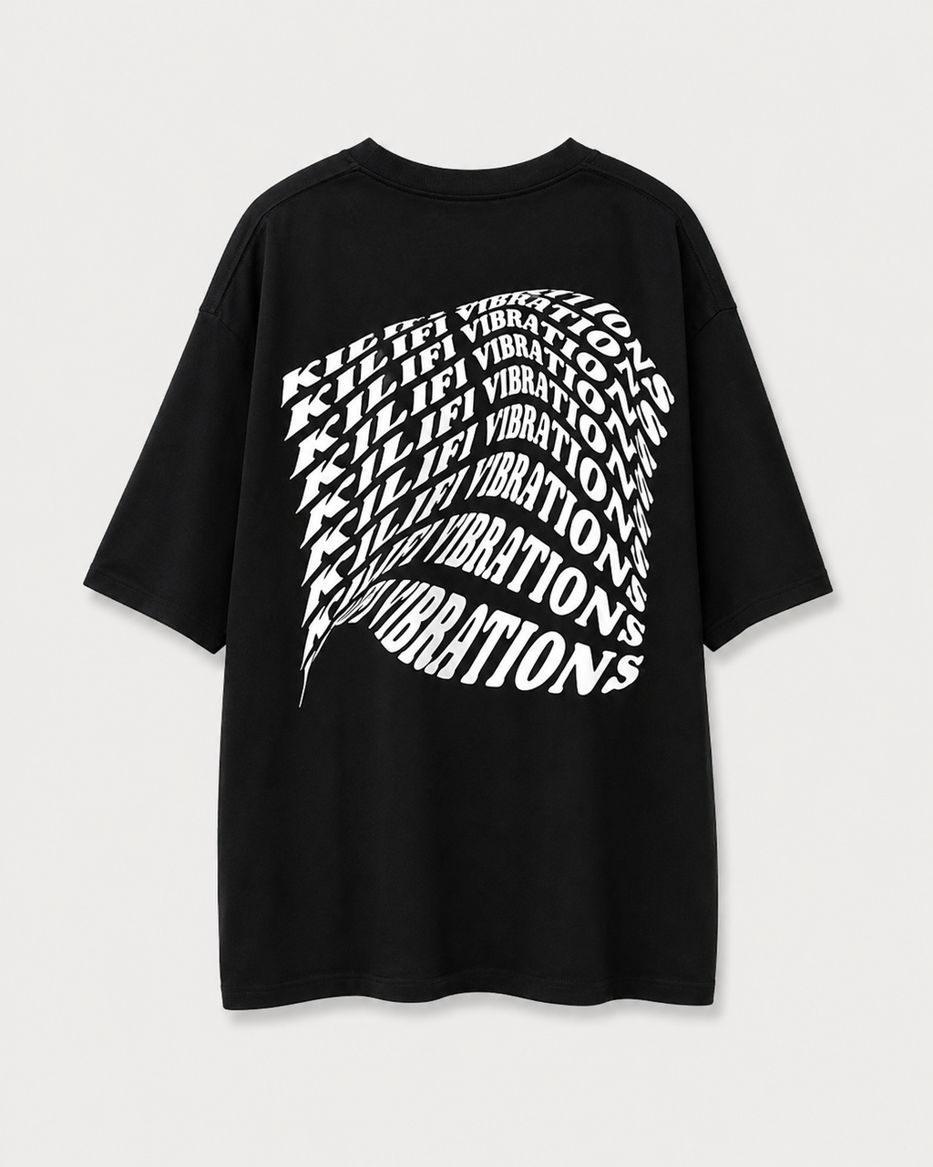 Kilifi Vibrations Black T-Shirt with White Ink