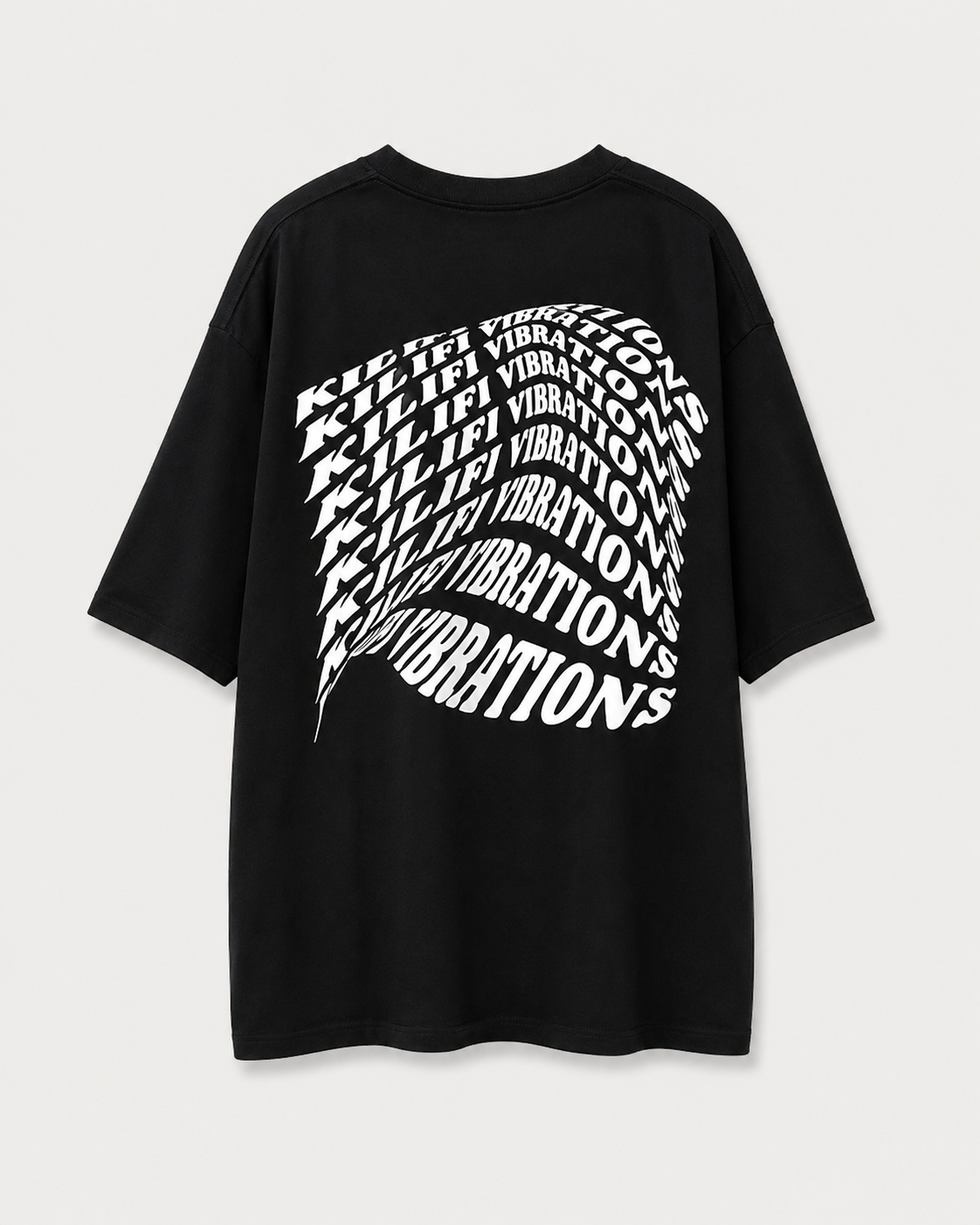 Kilifi Vibrations Black T-Shirt with White Ink
