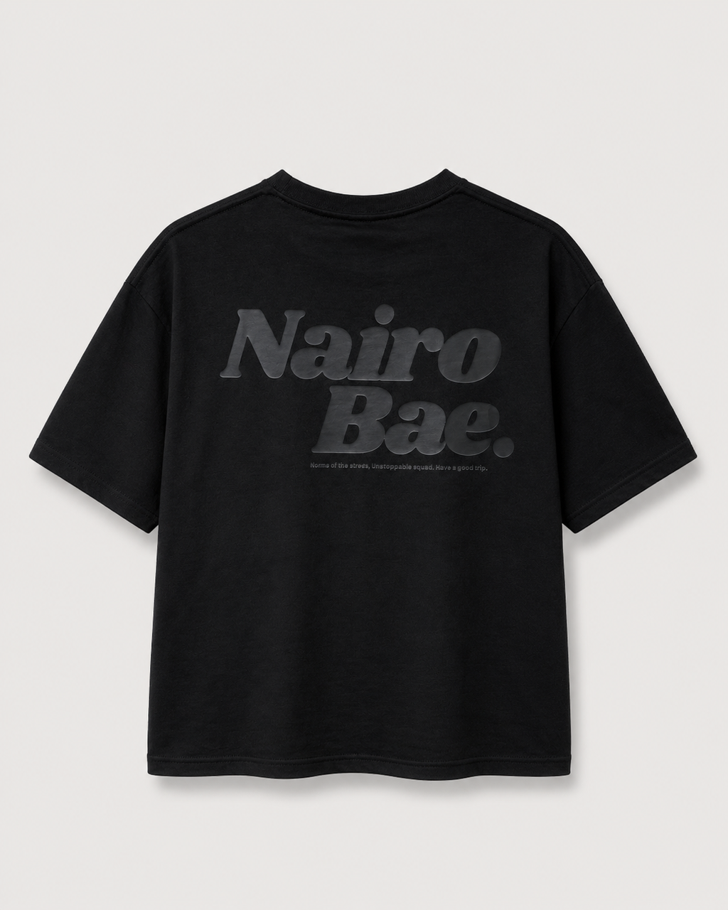Nairobae Black T-Shirt With Black Ink