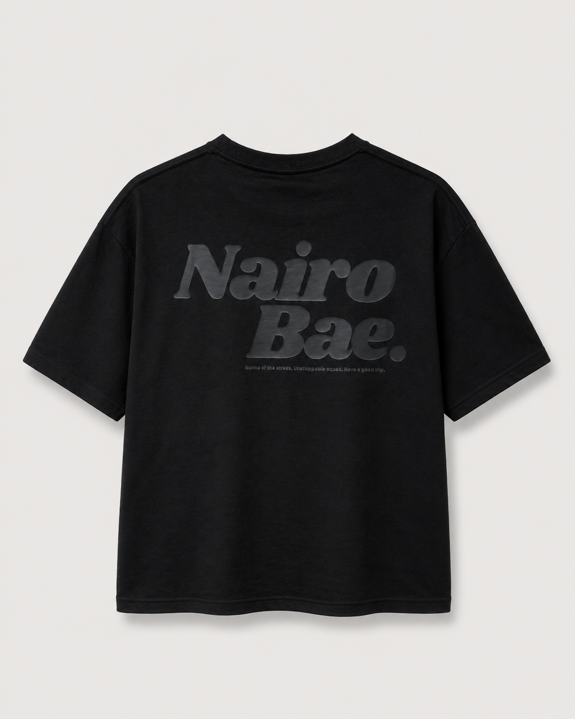 Nairobae Black T-Shirt With Black Ink
