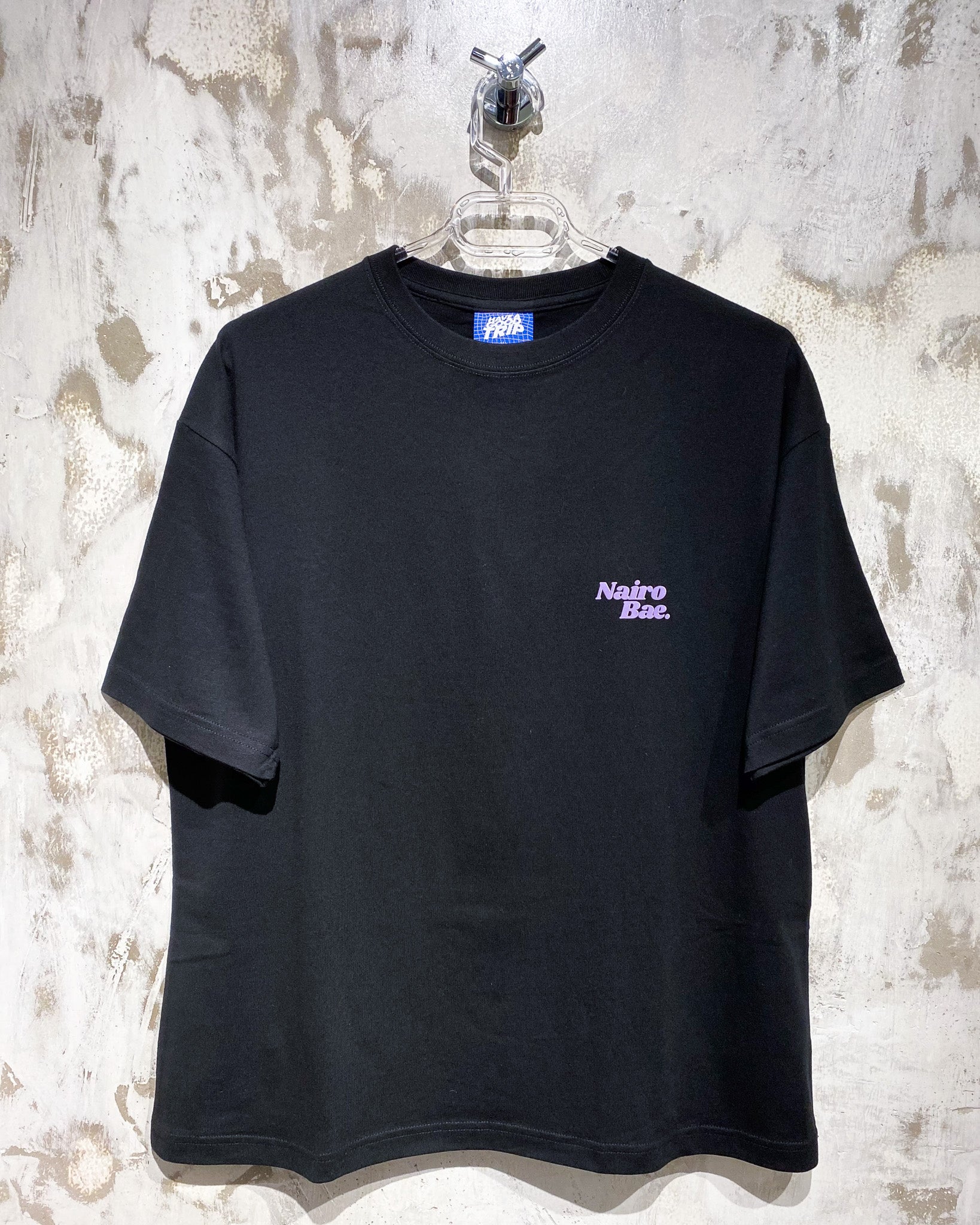 Nairobae Black T-Shirt with Purple ink