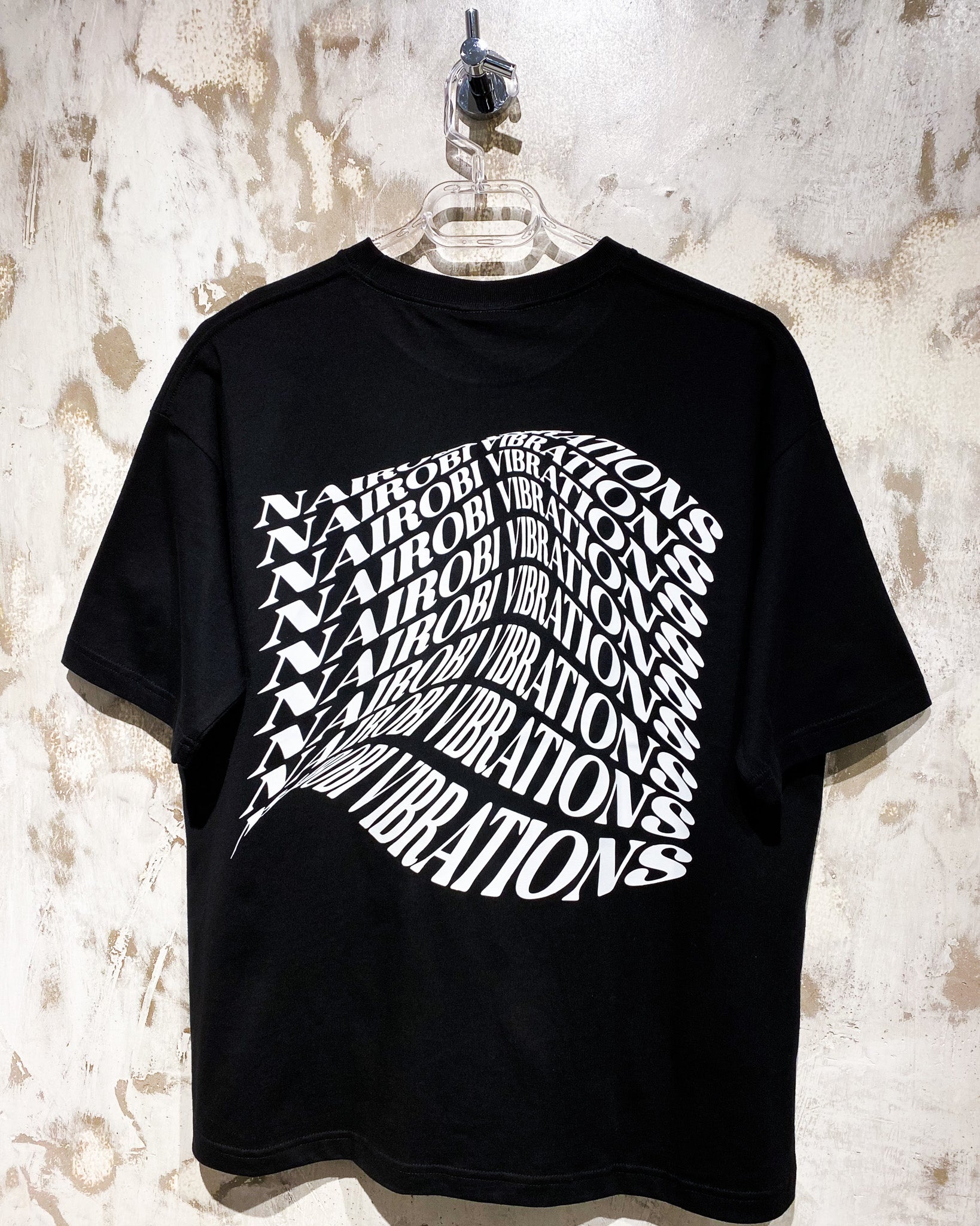 Nairobi Vibrations Black T-Shirt with White Ink