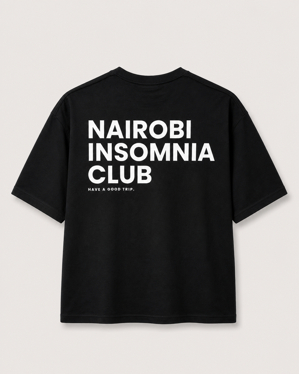 Nairobi Insomnia Club Black T-Shirt with White Ink