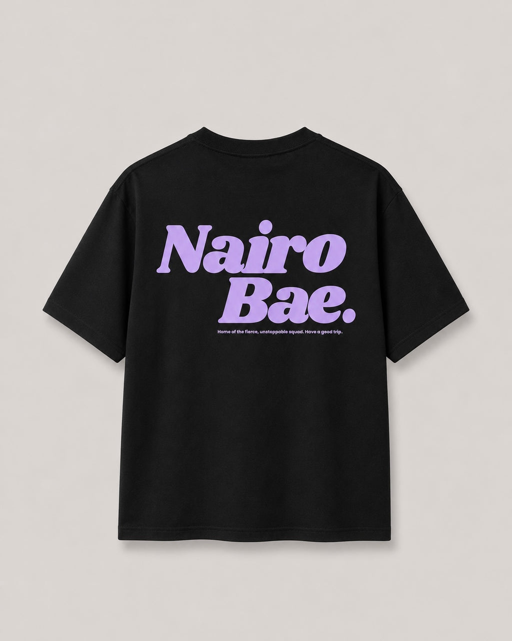 Nairobae Black T-Shirt with Purple ink