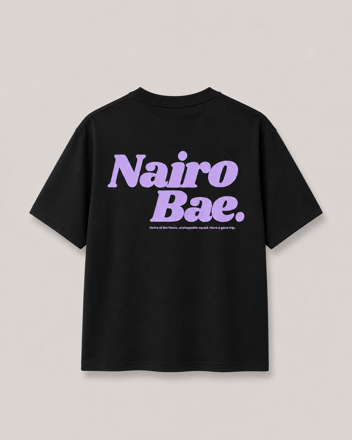 Nairobae Black T-Shirt with Purple ink